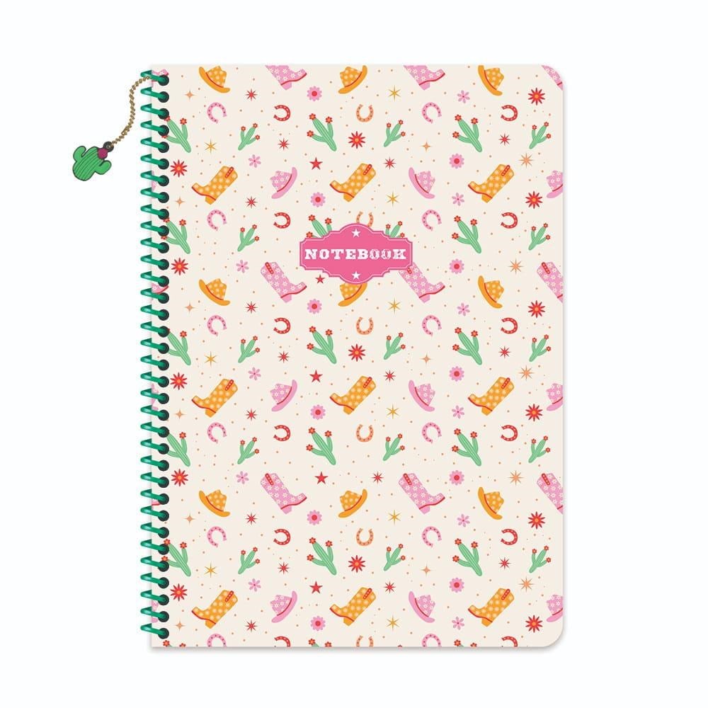 Keskin A4 Kareli Spiralli Charmlı Kovboy Defter - Beyaz