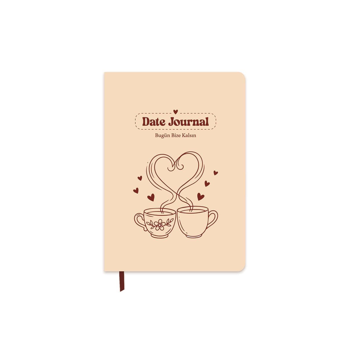 Keskin A5 96 Yp. Ciltli Date Journal - Coffee