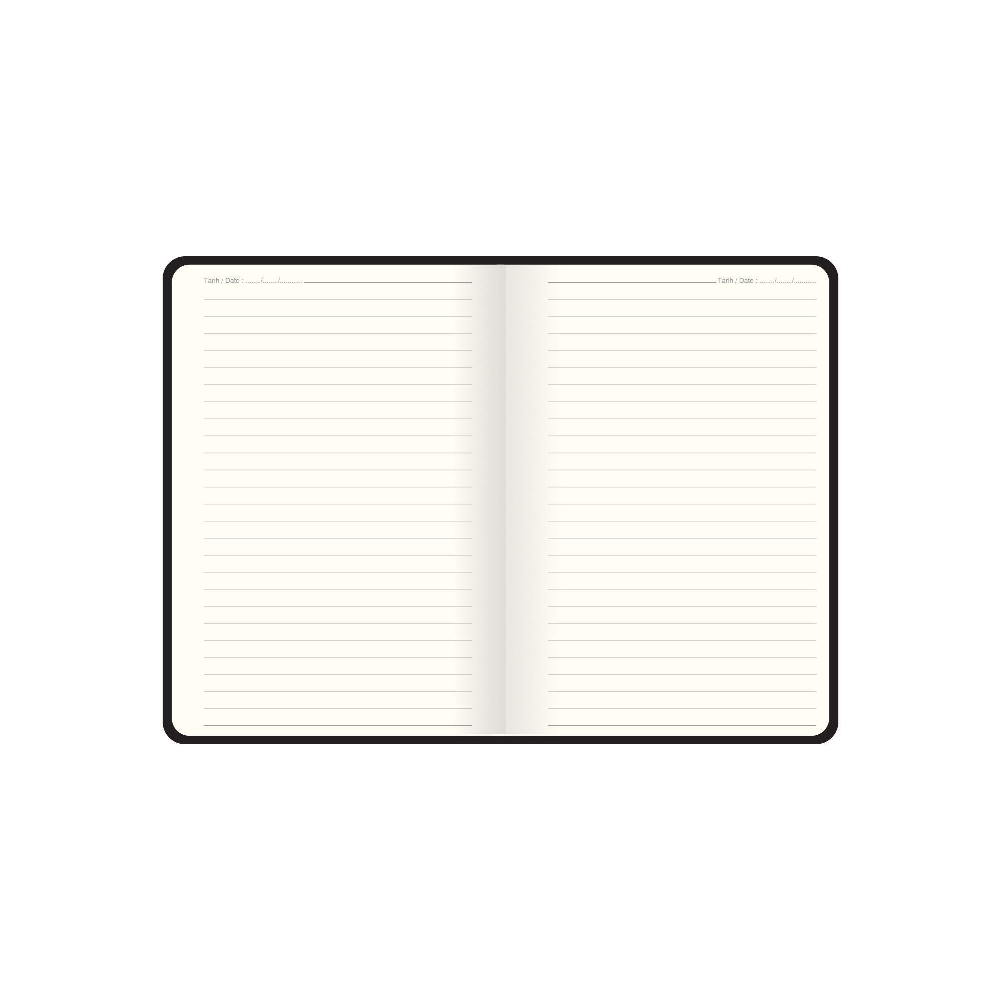 Keskin Color 13x21 Çizgili Premier Defter - Siyah