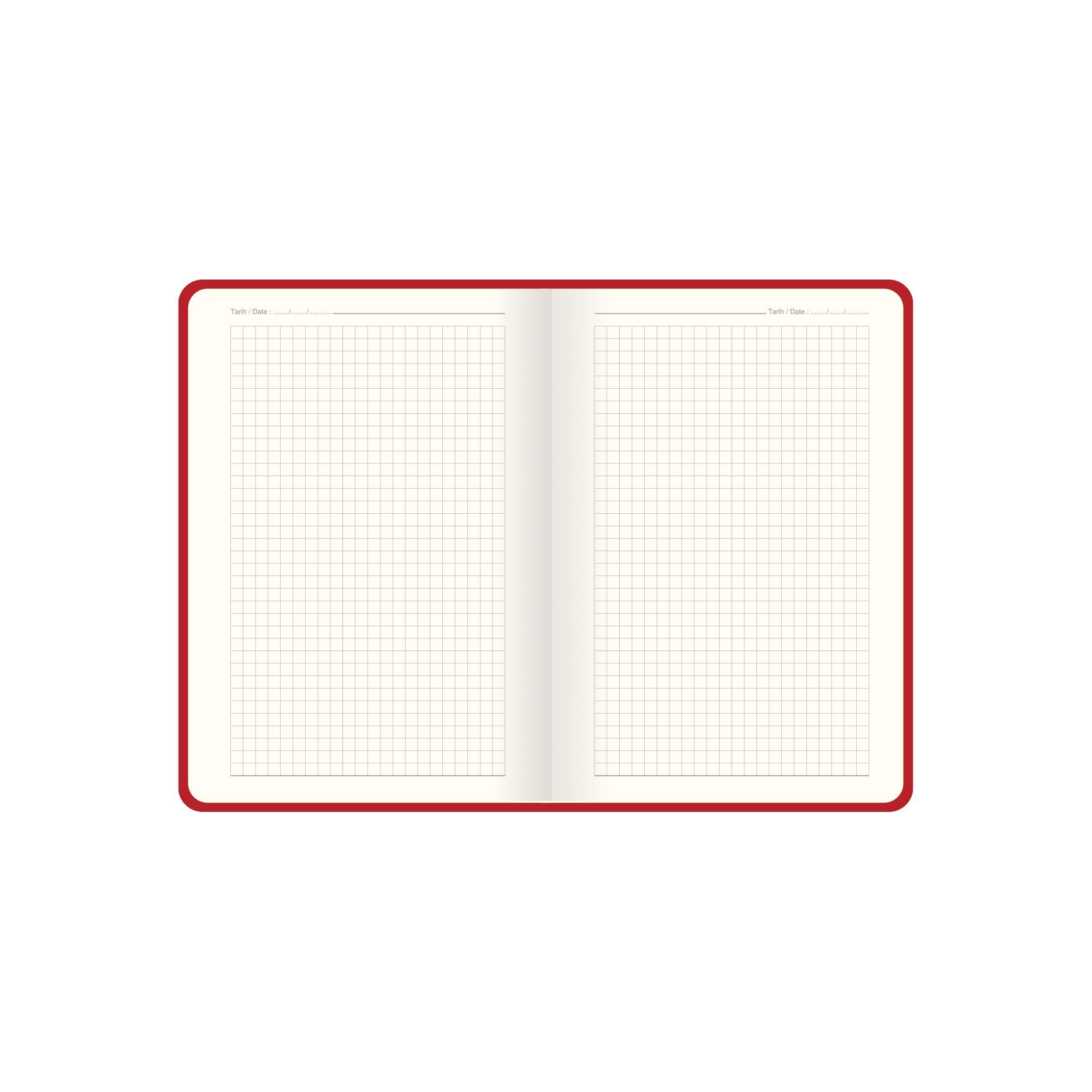 Keskin Color 13x21 Kareli Premier Defter - Kırmızı