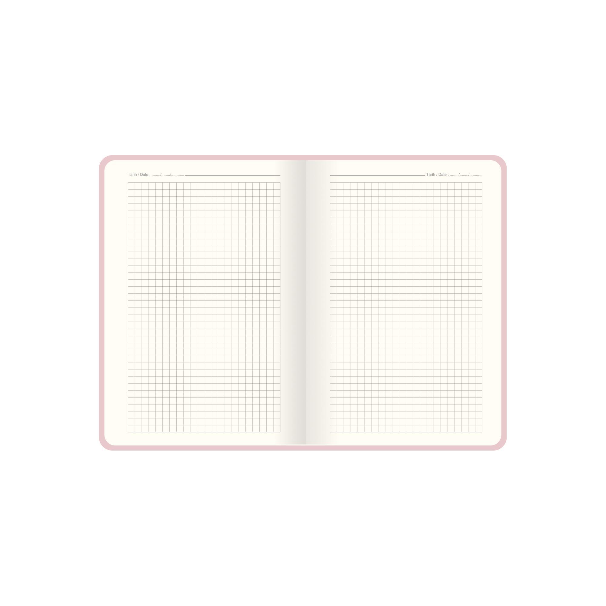 Keskin Color 13x21 Kareli Premier Defter - Pembe