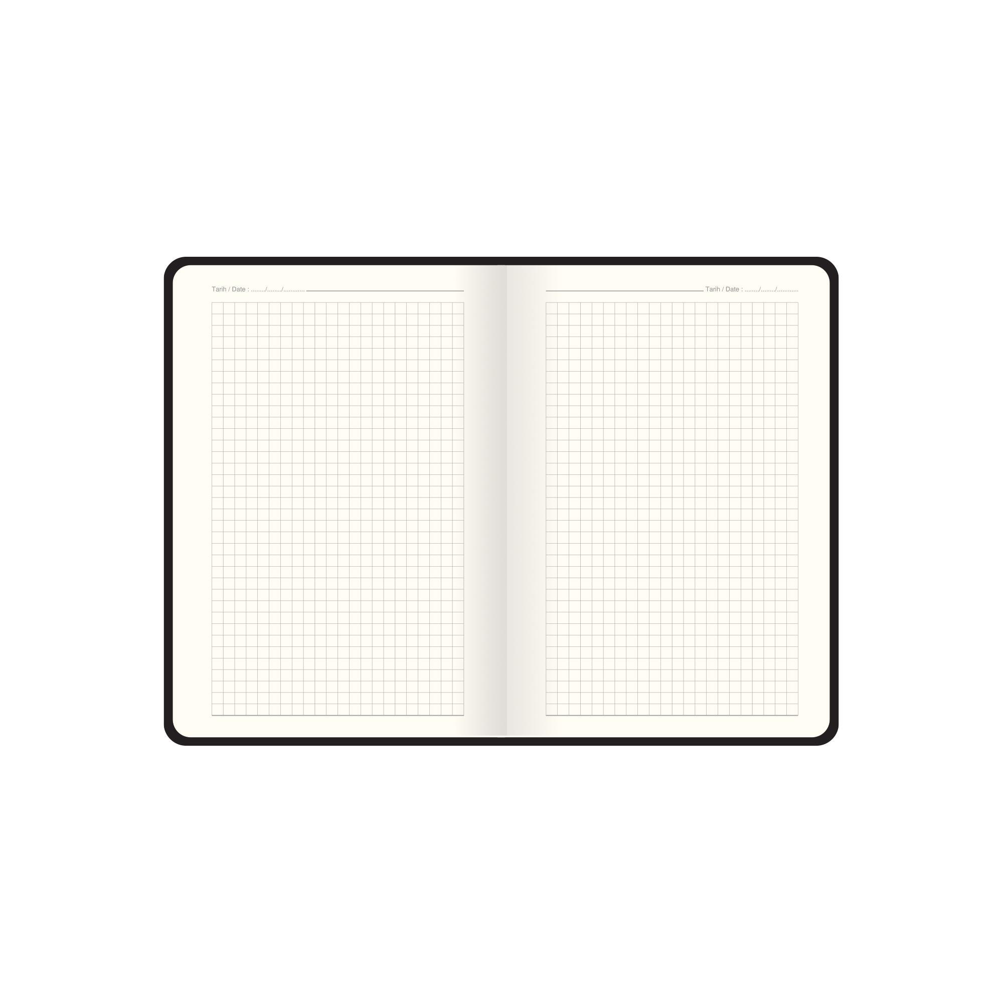 Keskin Color 13x21 Kareli Premier Defter - Siyah