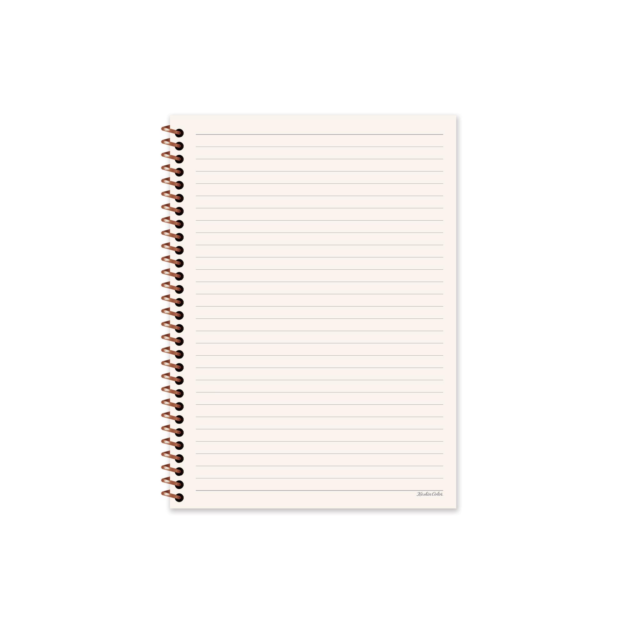 Keskin Color 16.5x22.5 Çizgili Defter La Plume Flowers - Çiçek