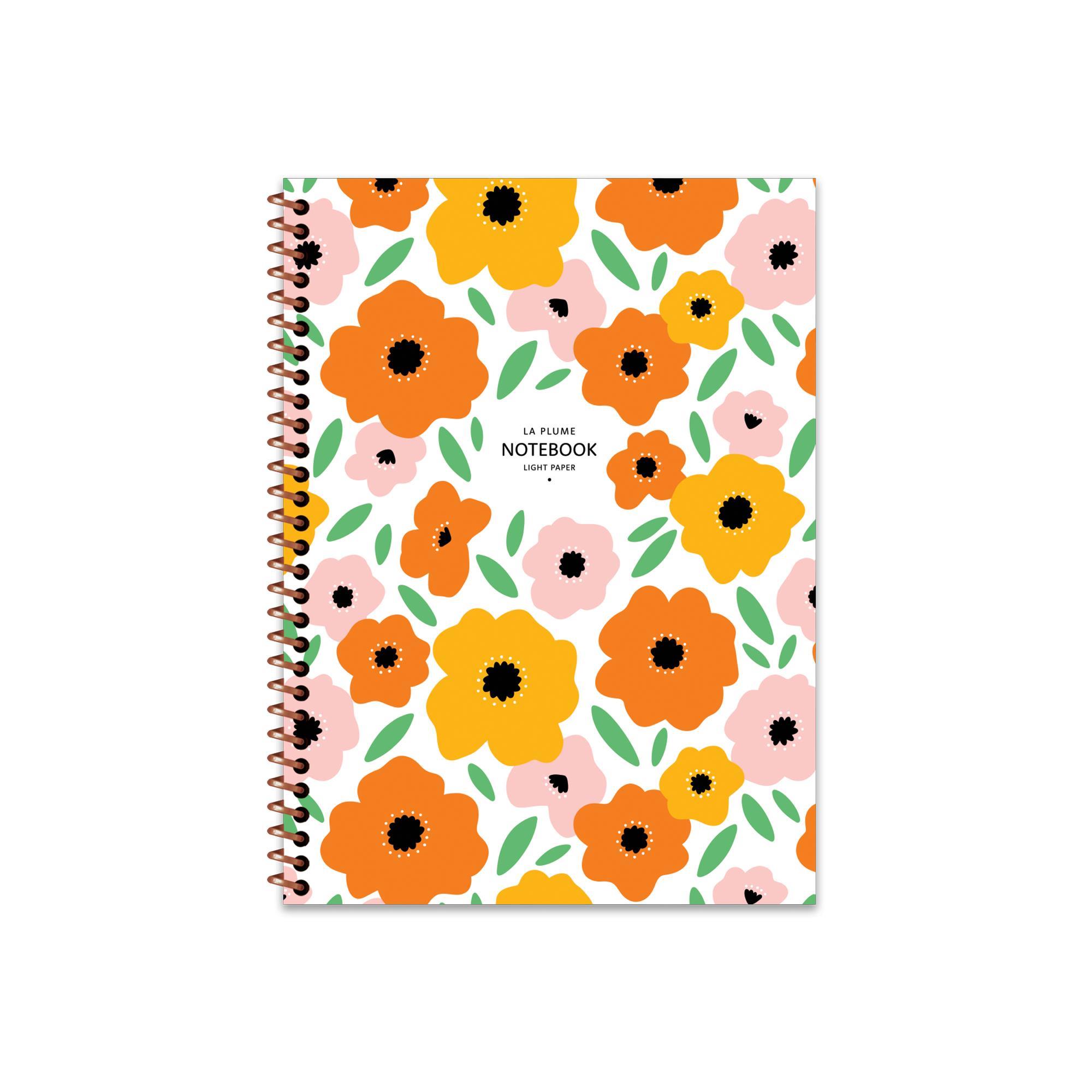 Keskin Color 16.5x22.5 Düz Defter La Plume Flowers - Rengarenk