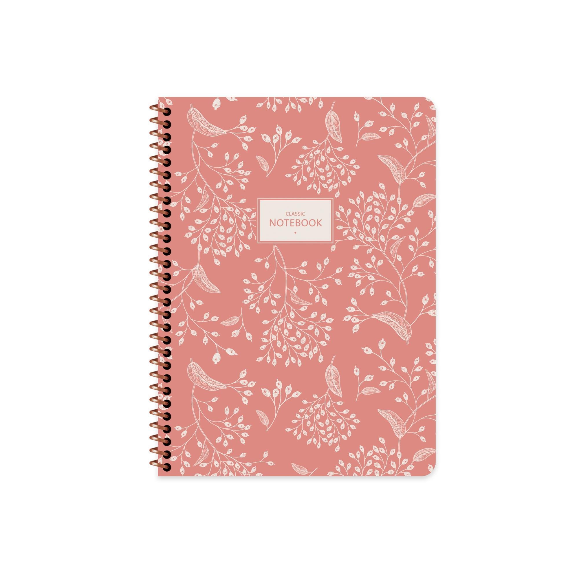 Keskin Color 16.5x22.5 Çizgili Defter Pastel Flora - Turuncu