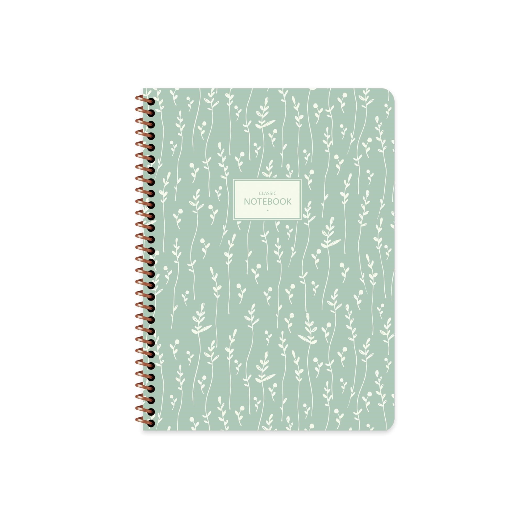 Keskin Color 16.5x22.5 Çizgili Defter Pastel Flora - Yeşil