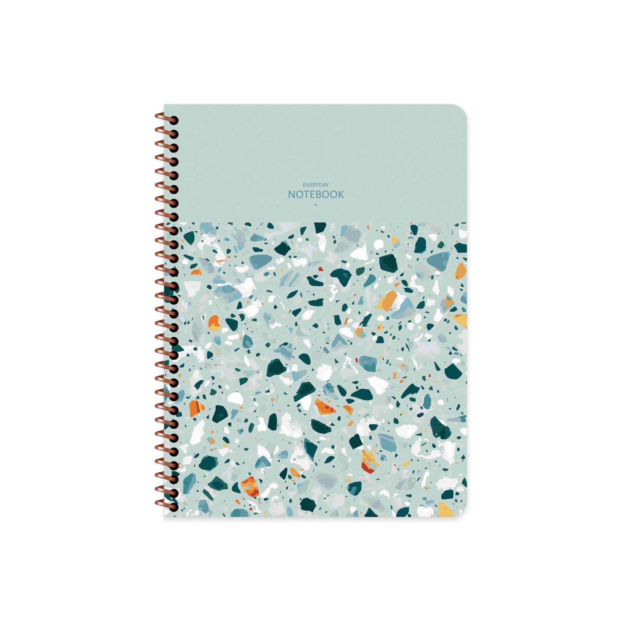 Keskin Color 16.5x22.5 Çizgili Defter Terazzo - Yeşil