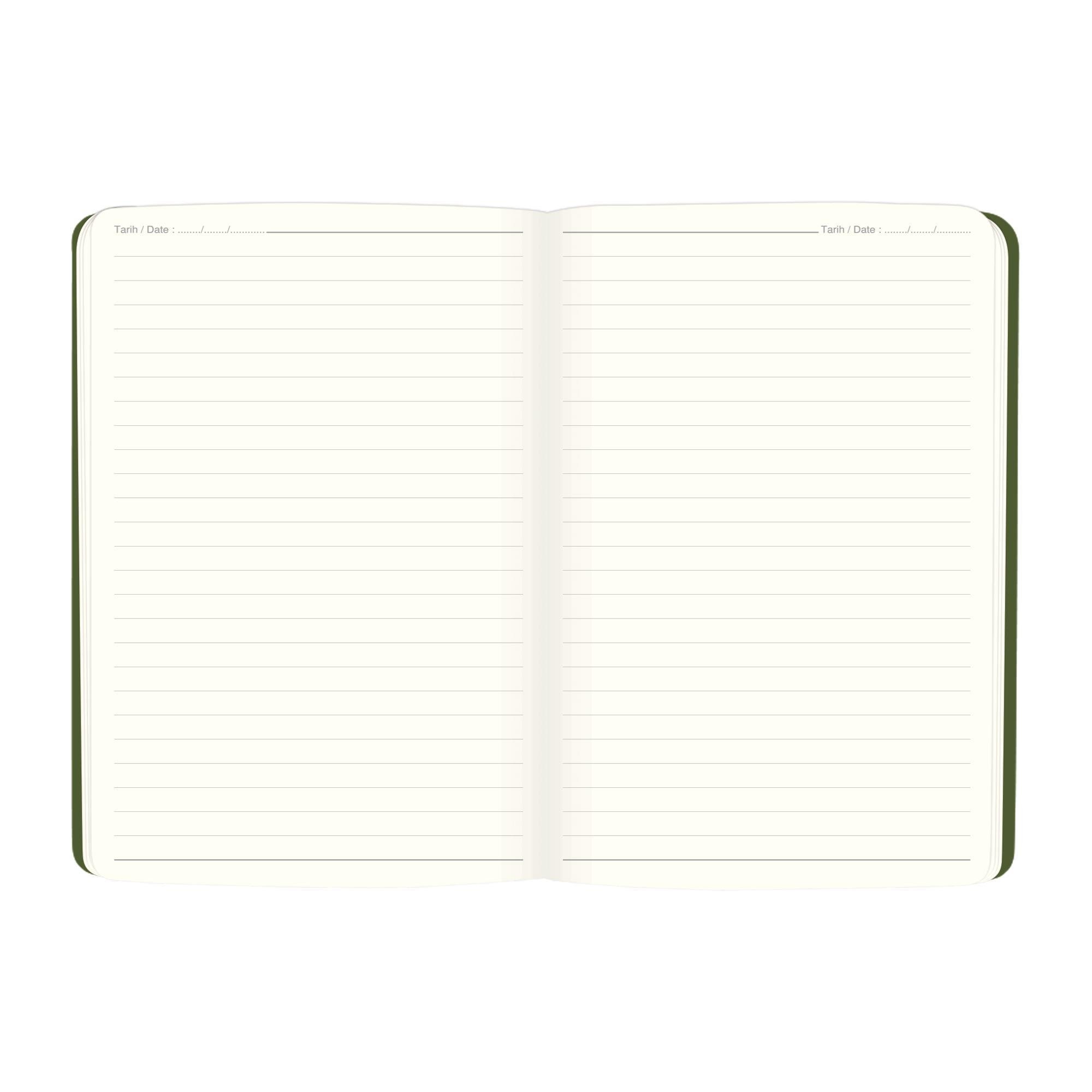 Keskin Color 17x24 Çizgili Ciltli Premier Defter - Haki