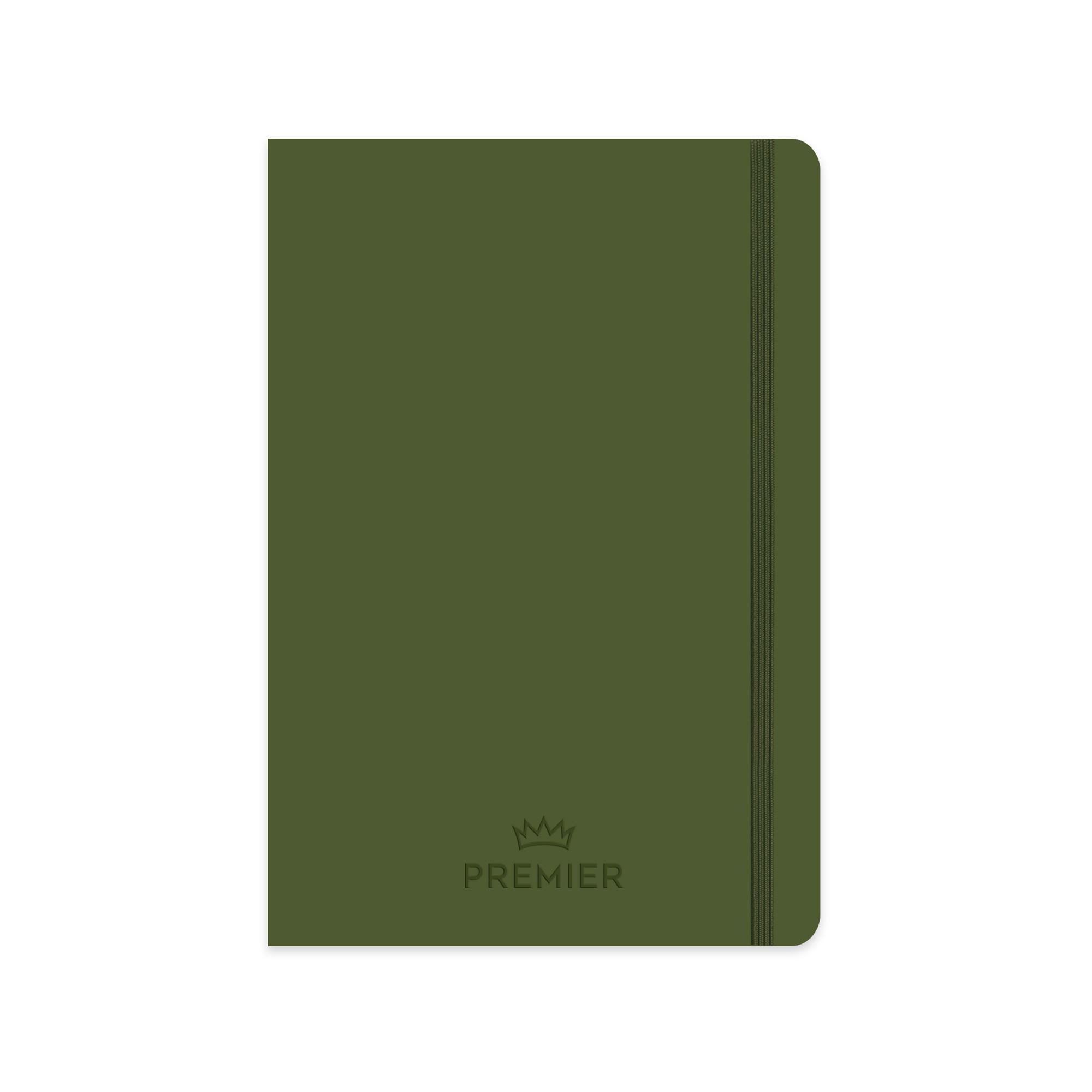 Keskin Color 17x24 Kareli Ciltli Premier Defter - Haki