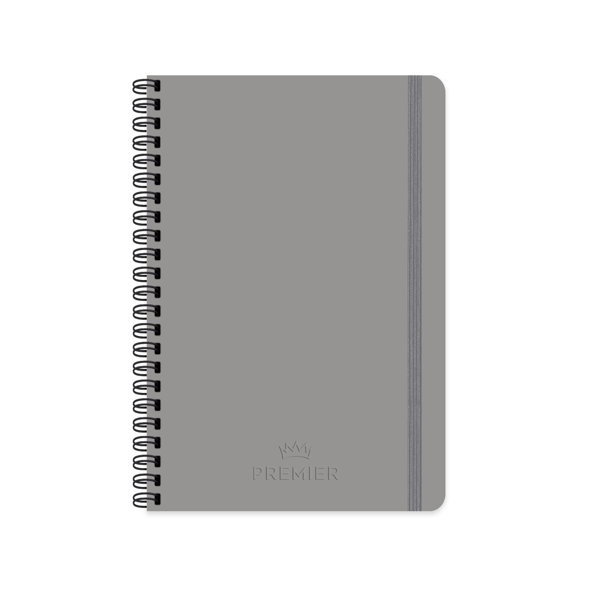 Keskin Color 17x24 Kareli Spiralli Premier Defter - Gri
