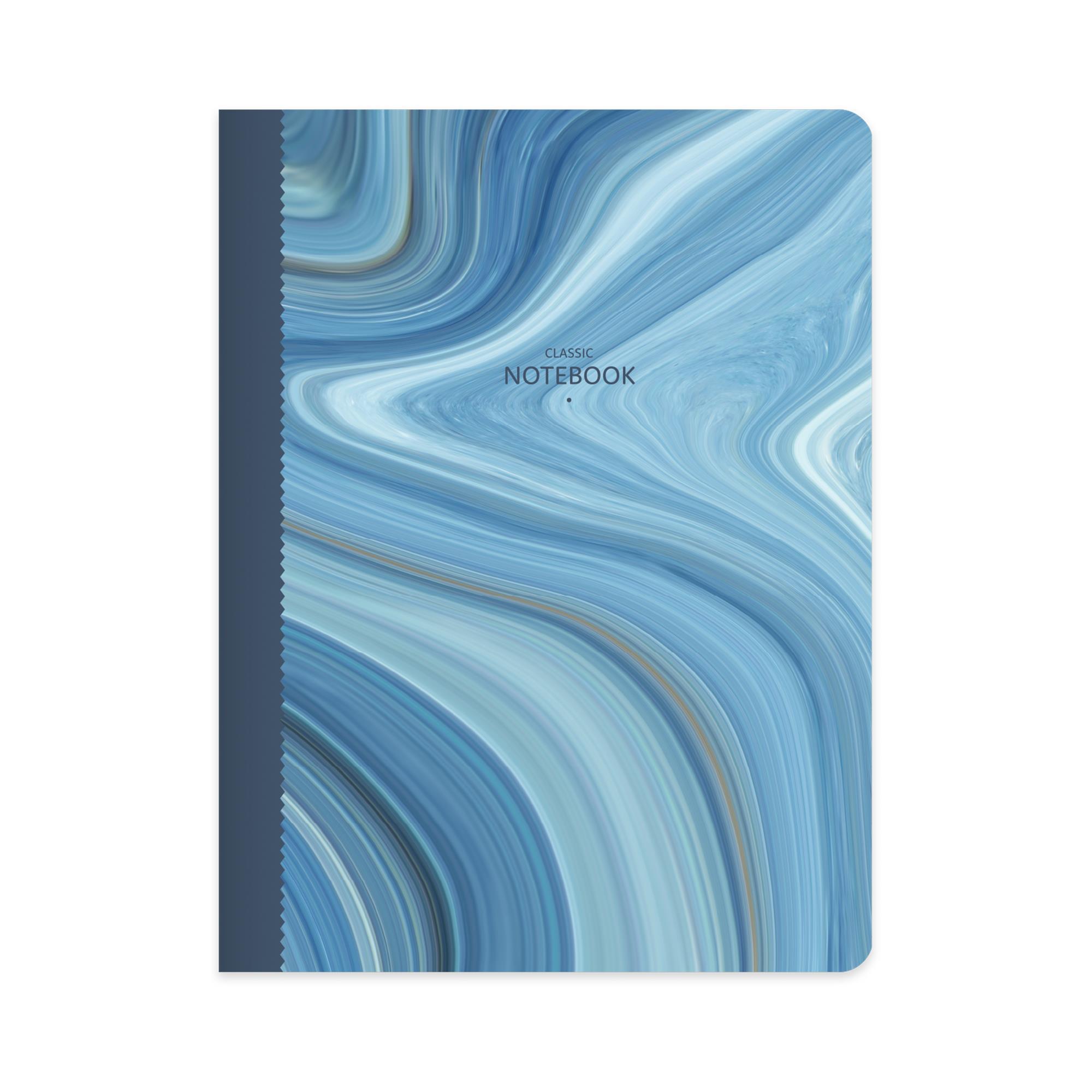 Keskin Color 19x25 Kareli Defter Classic Marble - Mavi