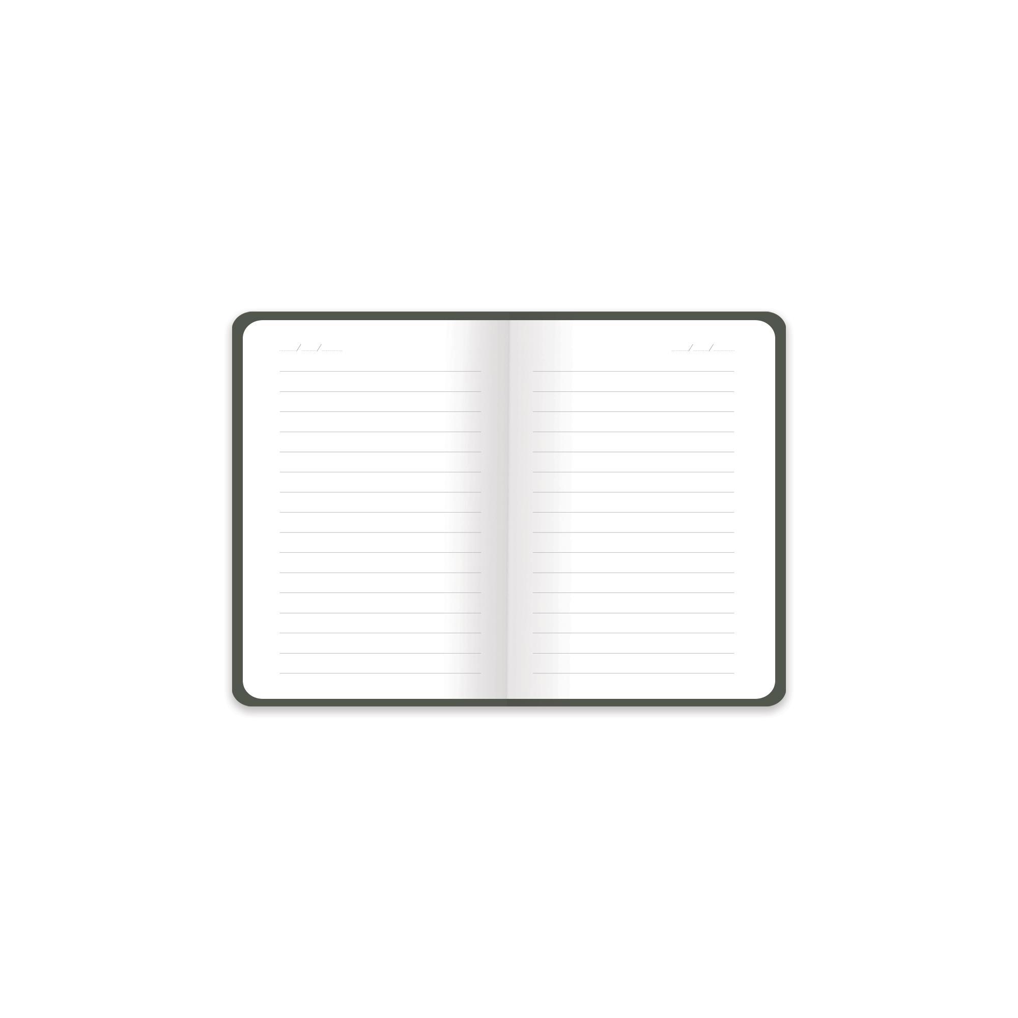 Keskin Color 9x14 Termo Deri Çizgili Ciltli Defter Prestige - Gri