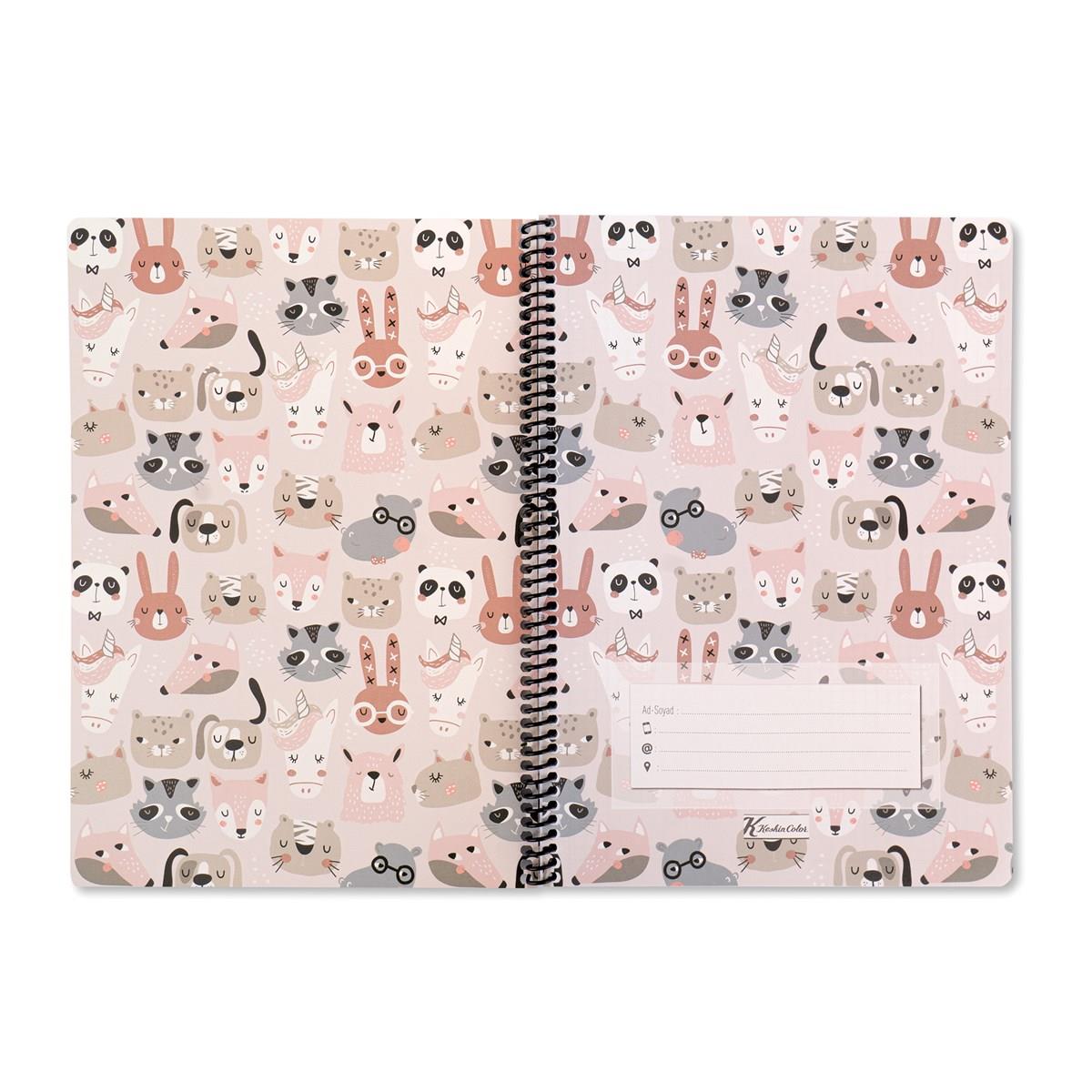 Keskin Color A4 Çizgili Defter Animal Friends - Hayvanlar