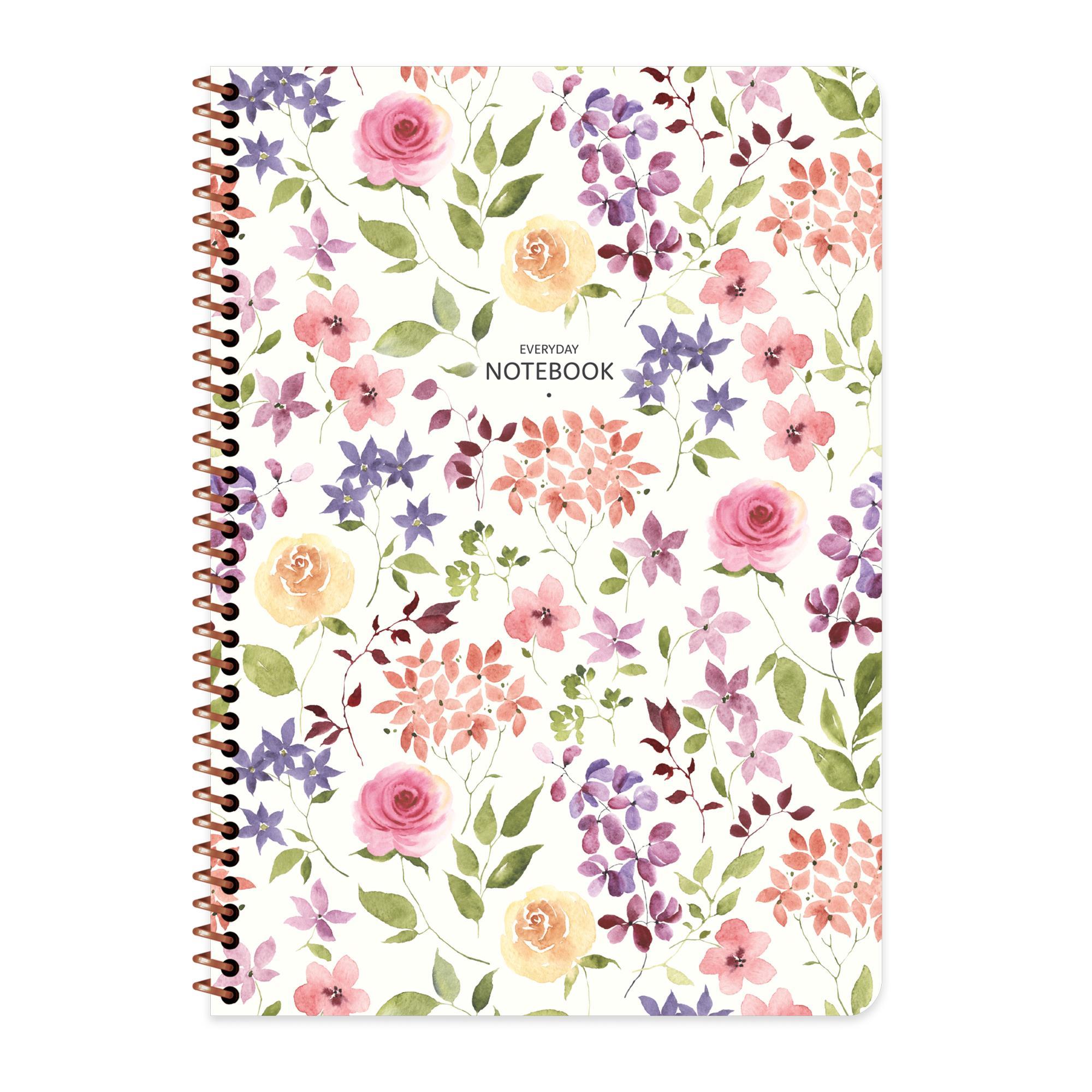 Keskin Color A4 Çizgili Defter Çiçek - Beyaz
