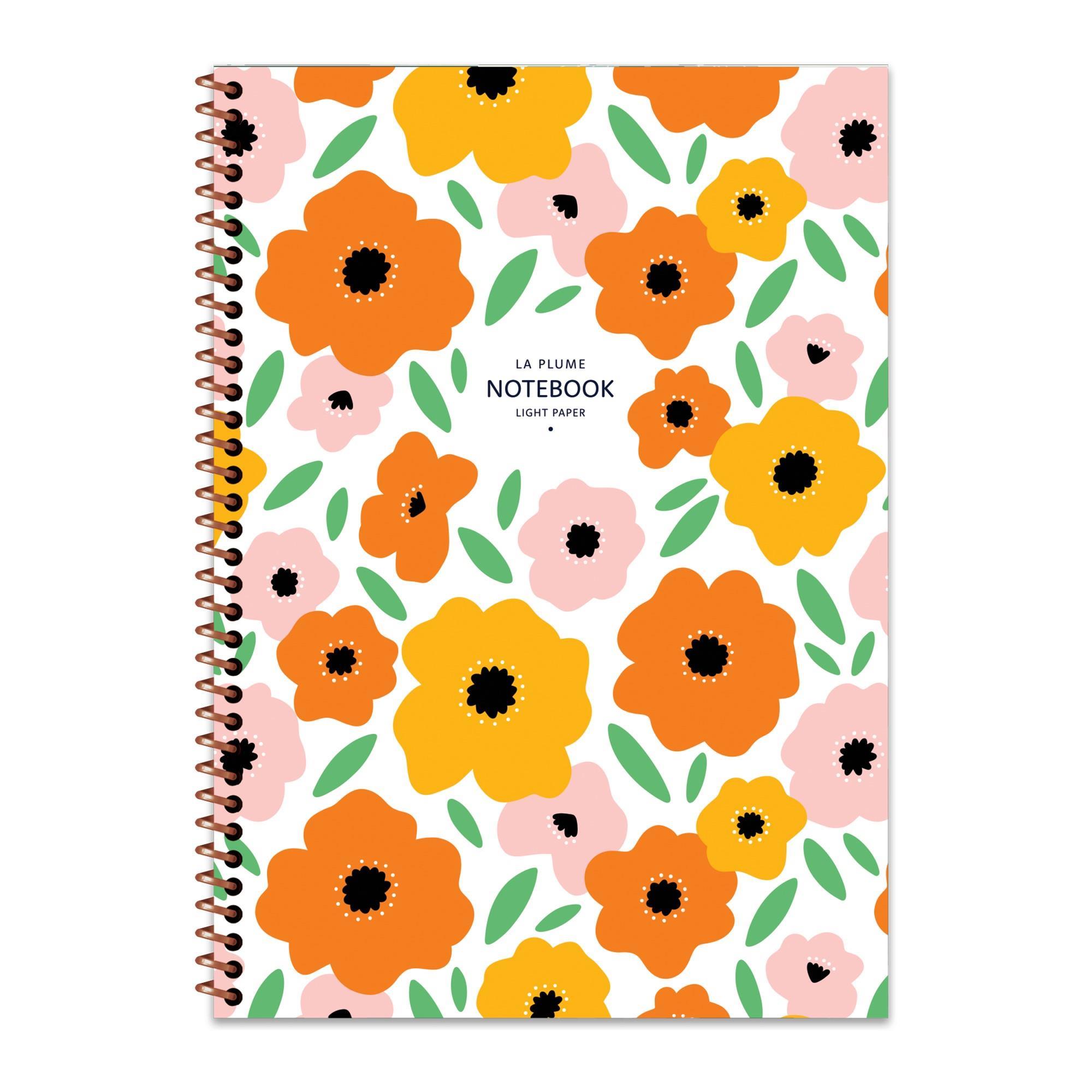 Keskin Color A4 Çizgili Defter La Plume Flowers - Rengarenk