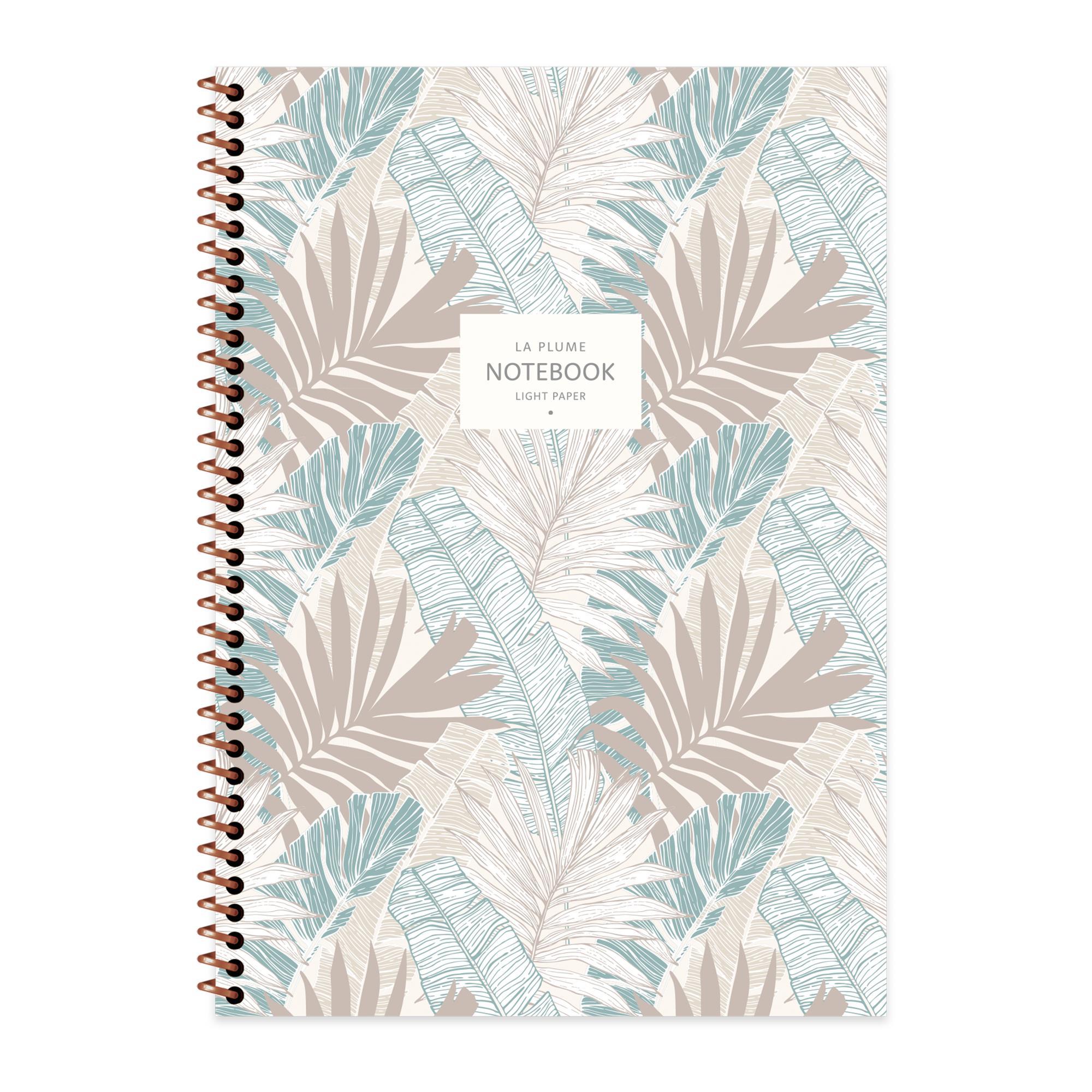 Keskin Color A4 Çizgili Defter La Plume Leaves - Mavi 