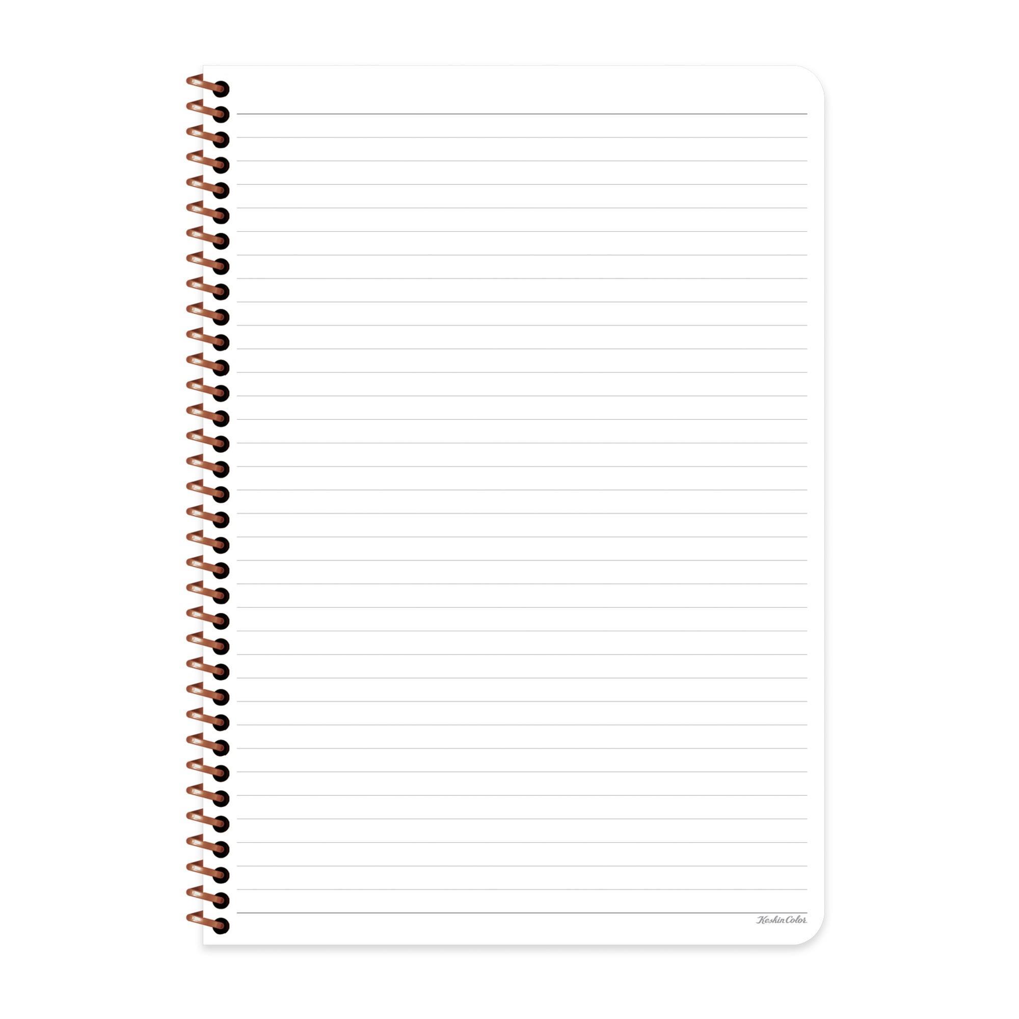 Keskin Color A4 Çizgili Defter Pastel Flora - Turuncu