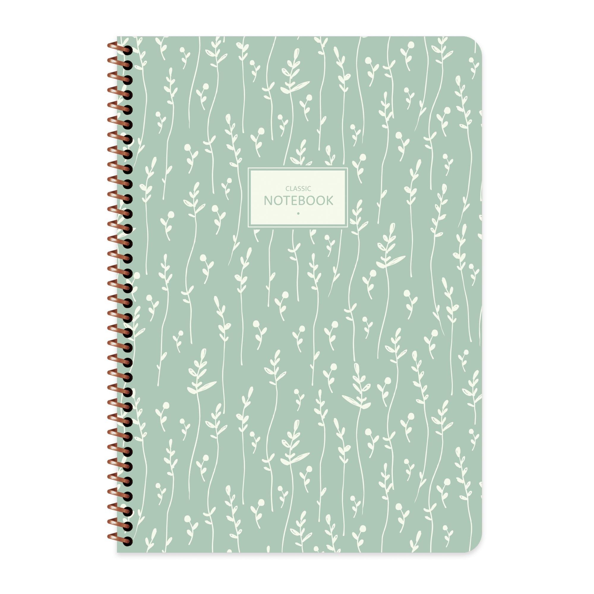 Keskin Color A4 Çizgili Defter Pastel Flora - Yeşil