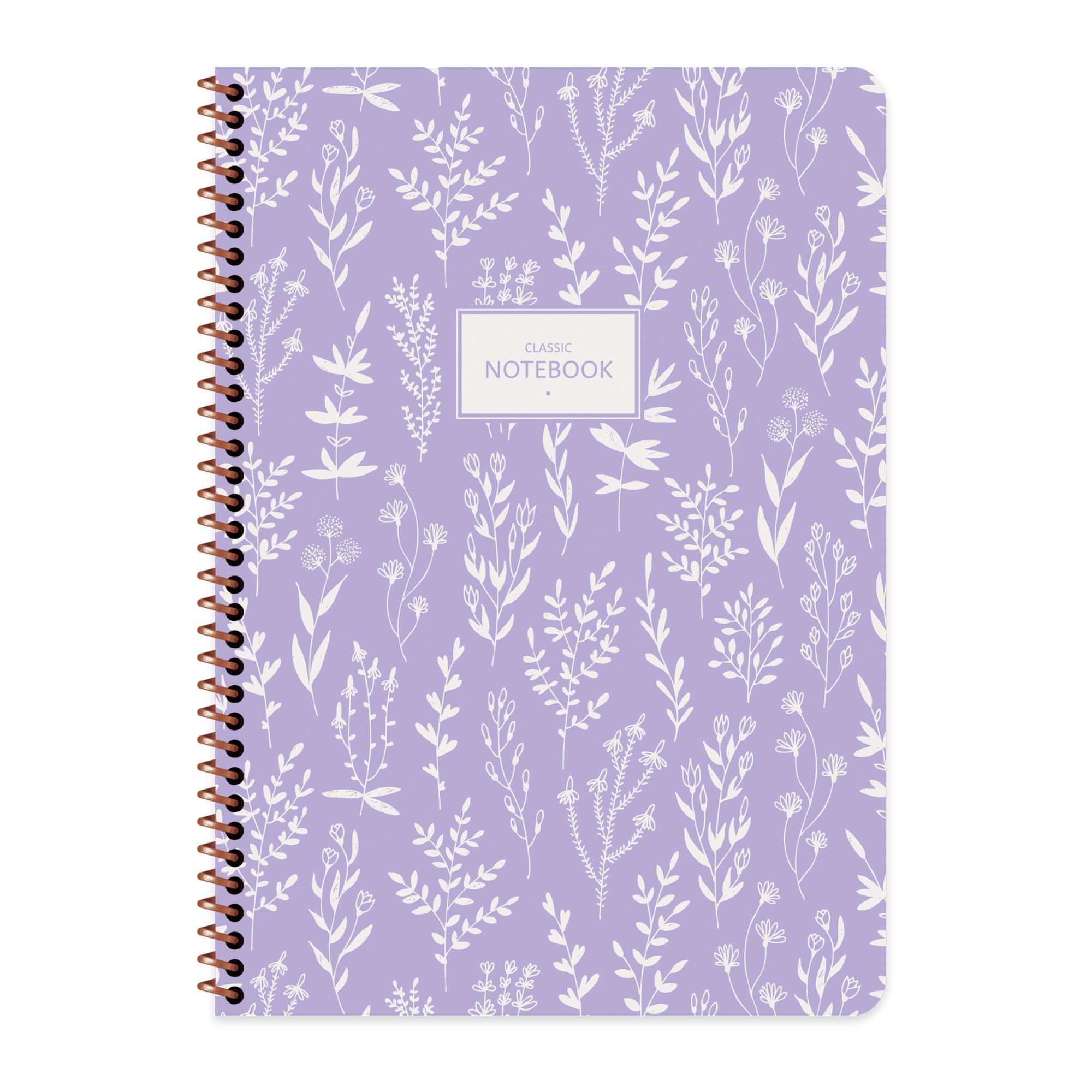 Keskin Color A4 Çizgili Defter Pastel Flora - Mor