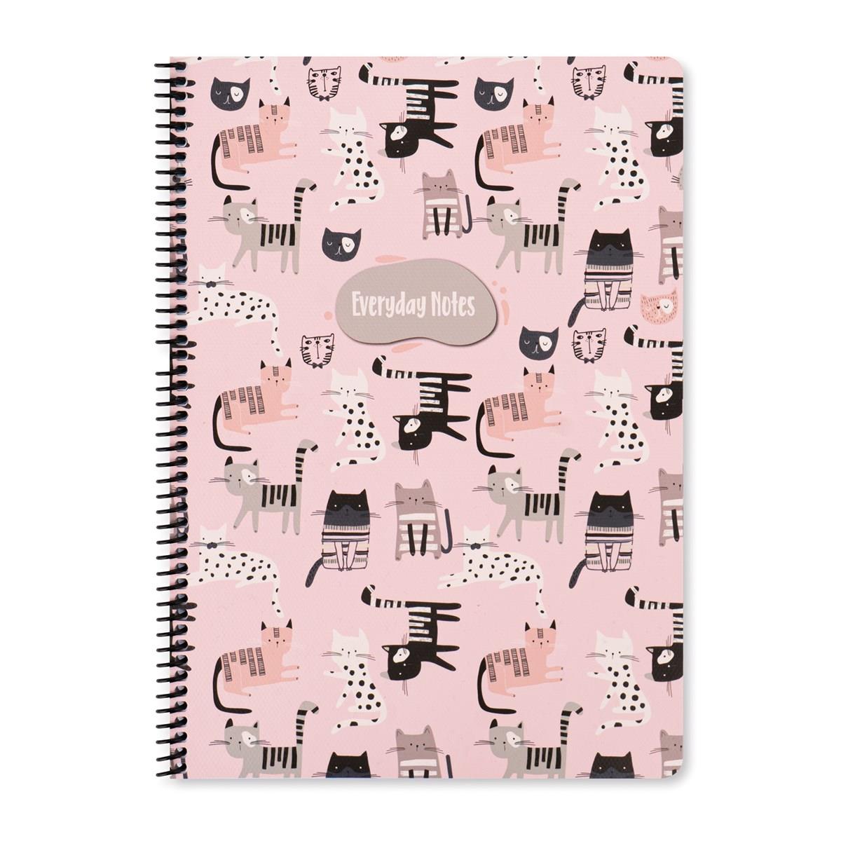 Keskin Color A4 Kareli Defter Animal Friends - Kediler