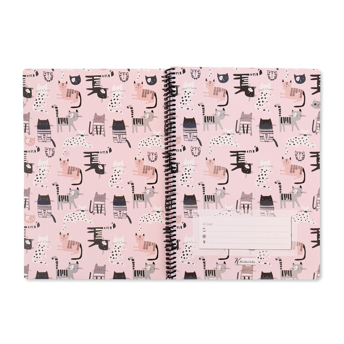 Keskin Color A4 Kareli Defter Animal Friends - Kediler