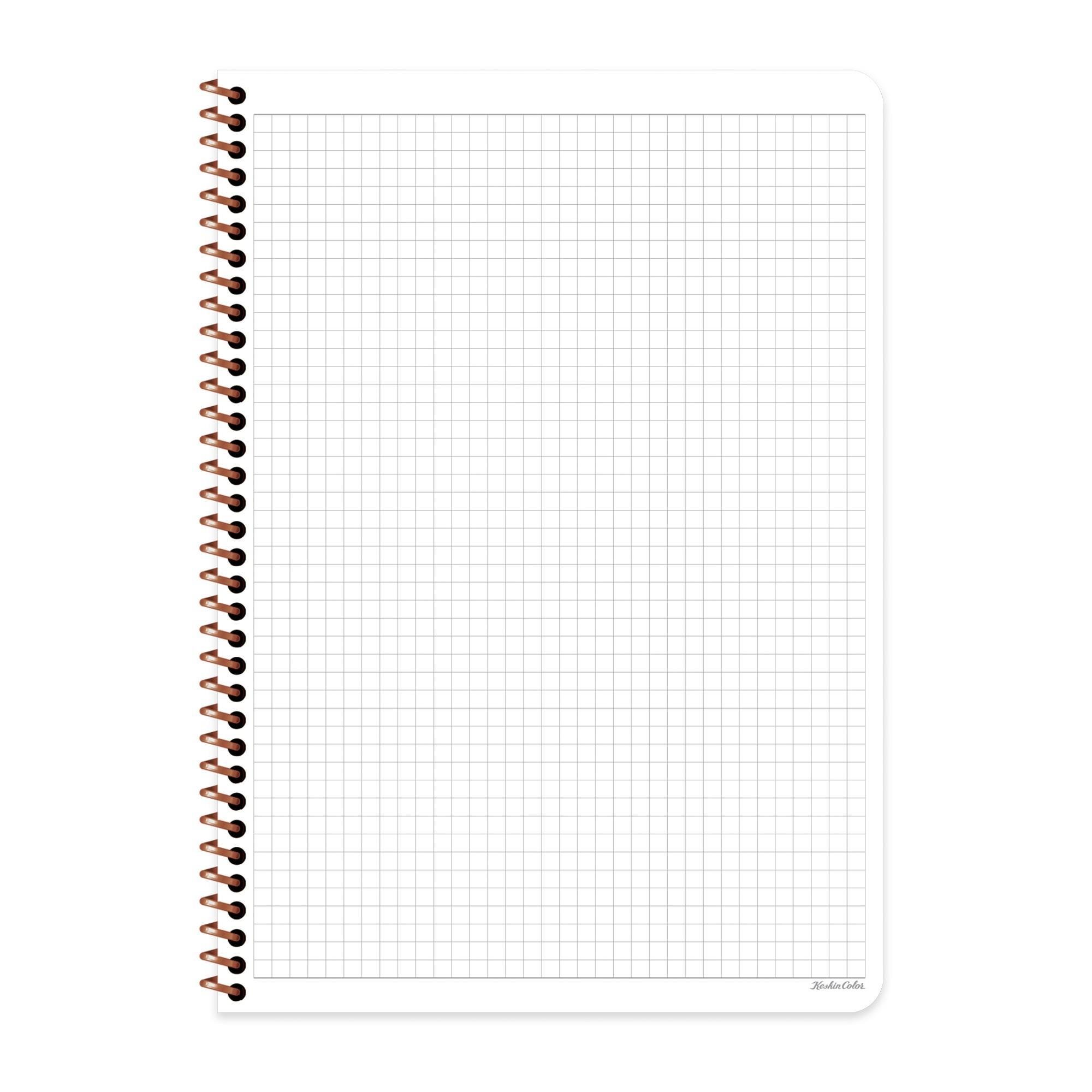 Keskin Color A4 Kareli Defter Pastel Flora - Yeşil 