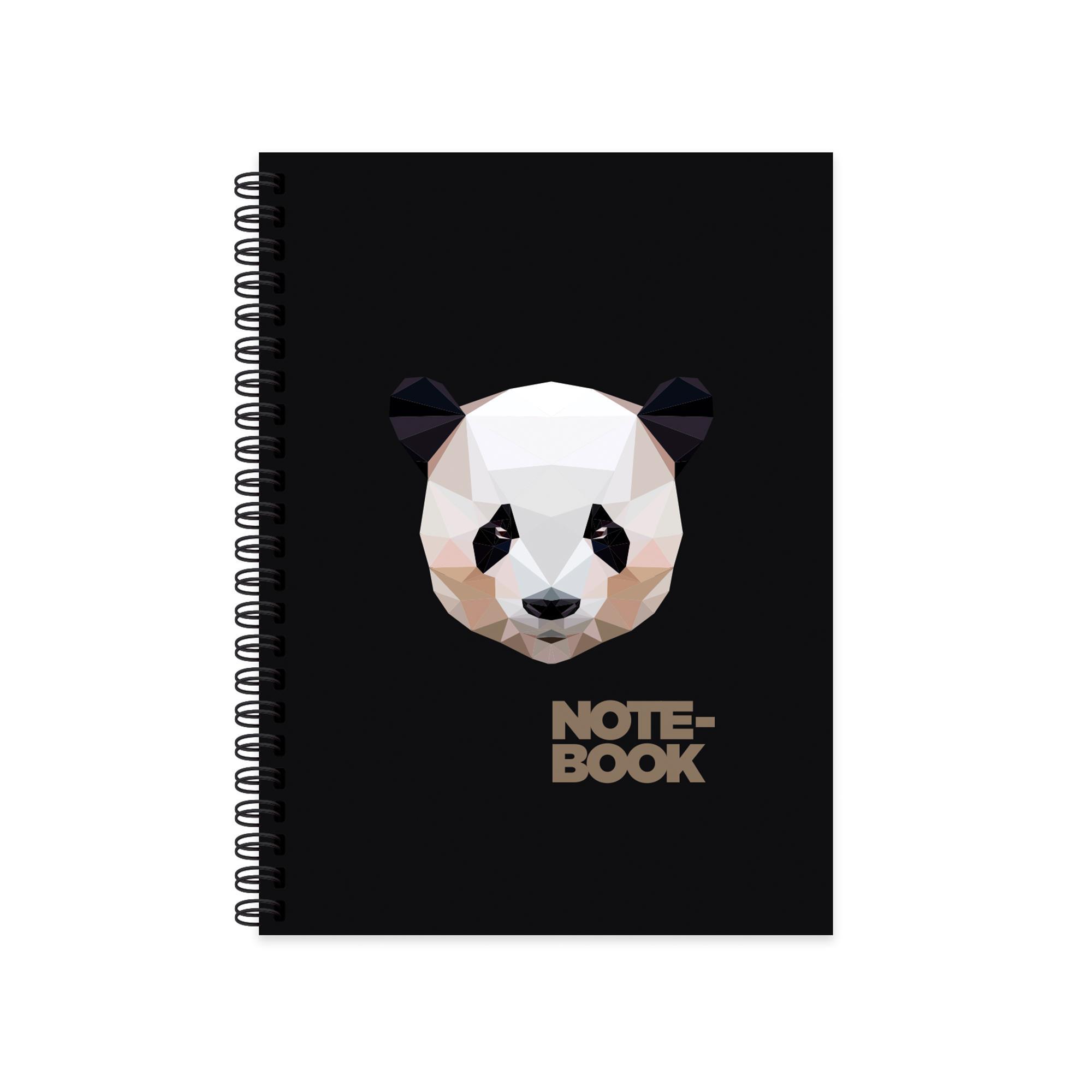 Keskin Color Çizgili Spiralli Sert Kapak Jungle Defter Panda