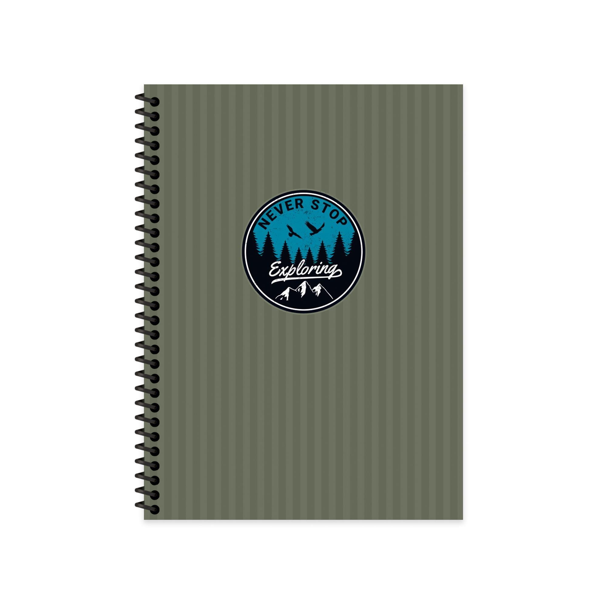 Keskin Color Kareli Spiralli Sert Kapak Outdoor Defter Yeşil