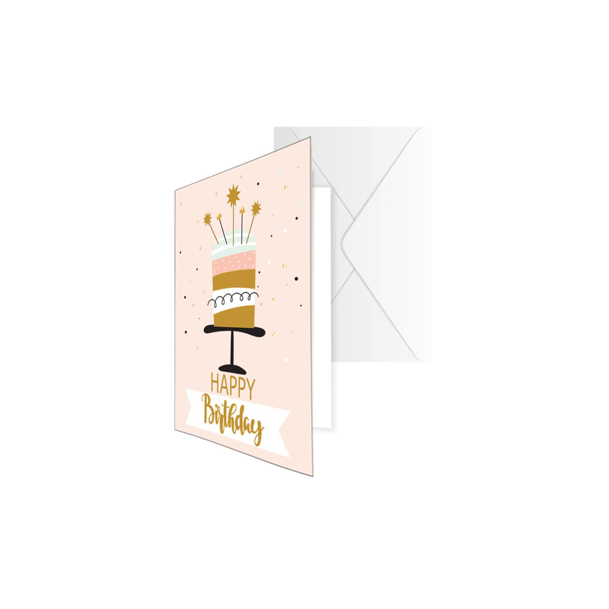 Keskin Color Yaldızlı Doğum Günü Kartı Zarflı No:1
