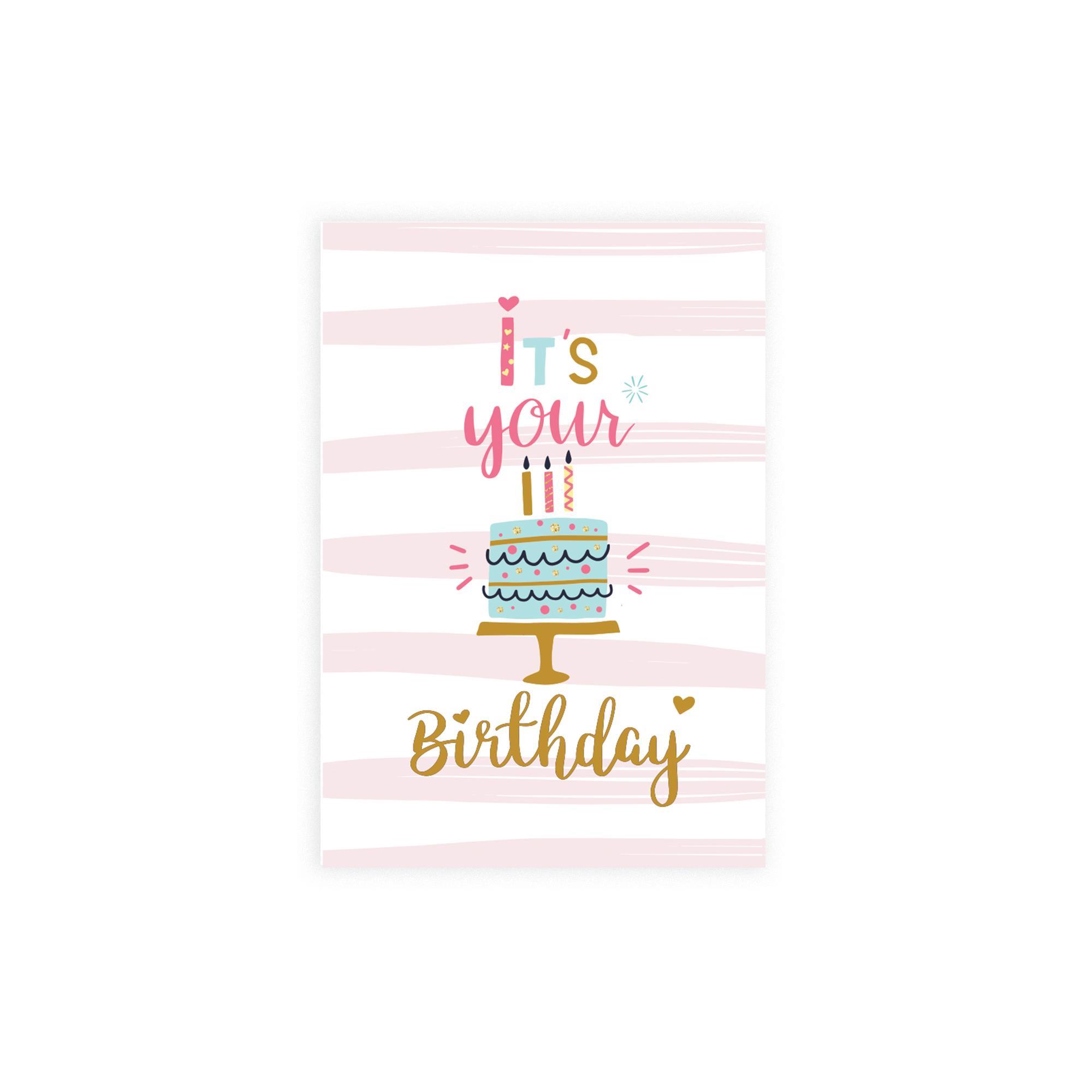 Keskin Color Yaldızlı Doğum Günü Kartı Zarflı No:5