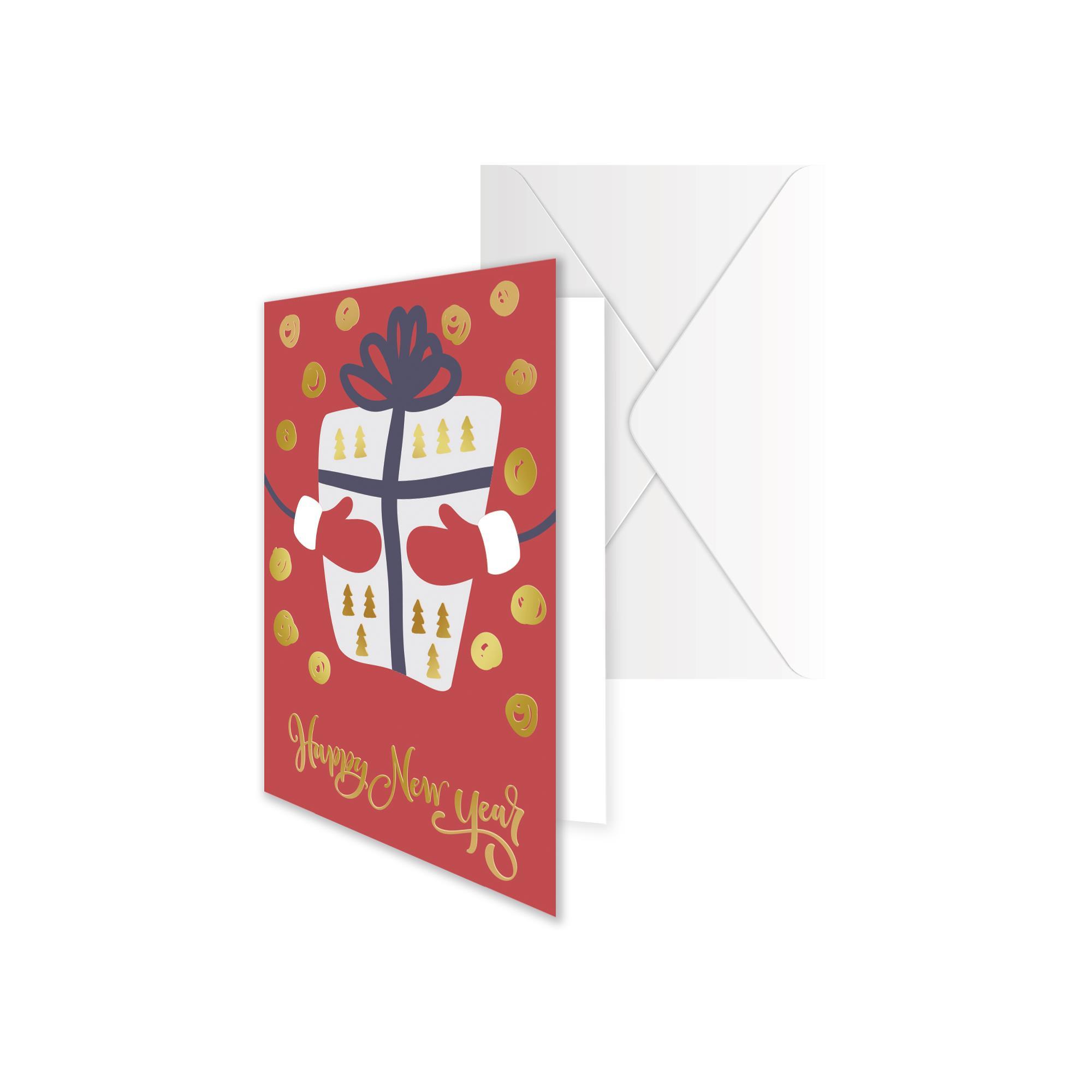 Keskin Color Yaldızlı Yılbaşı Tebrik Kartı Zarflı No:1