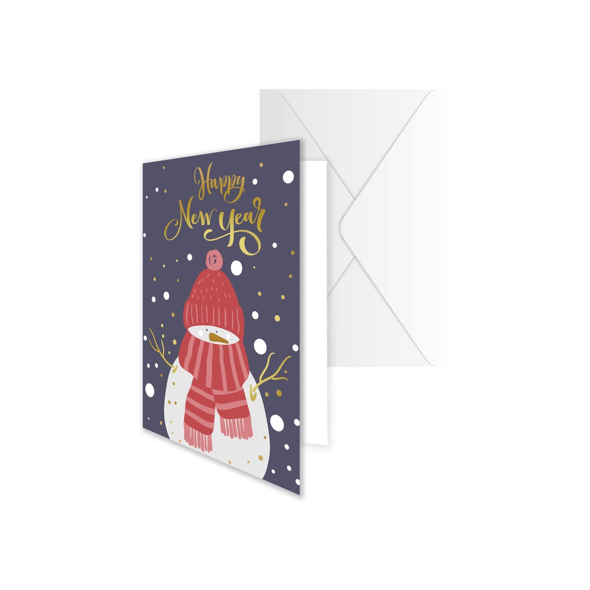 Keskin Color Yaldızlı Yılbaşı Tebrik Kartı Zarflı No:3