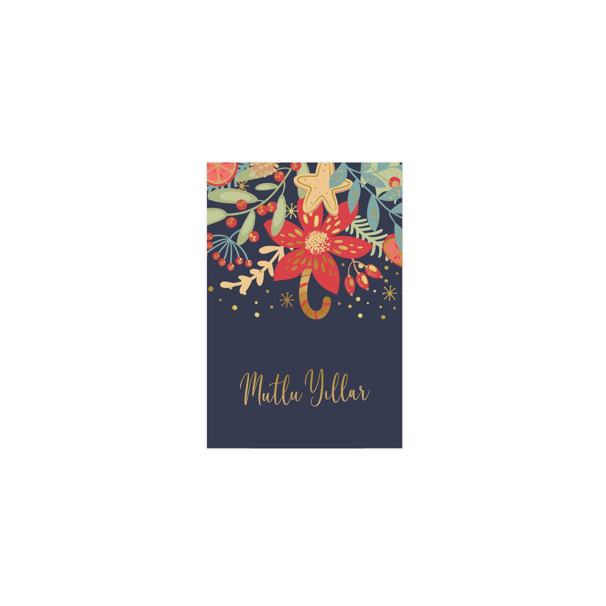 Keskin Color Yaldızlı Yılbaşı Tebrik Kartı Zarflı No:6