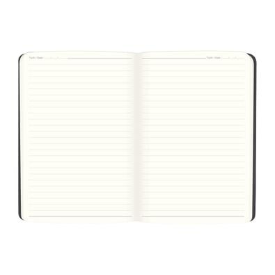 Kişiselleştirilebilir Çizgili Ciltli Premier Defter - Gri