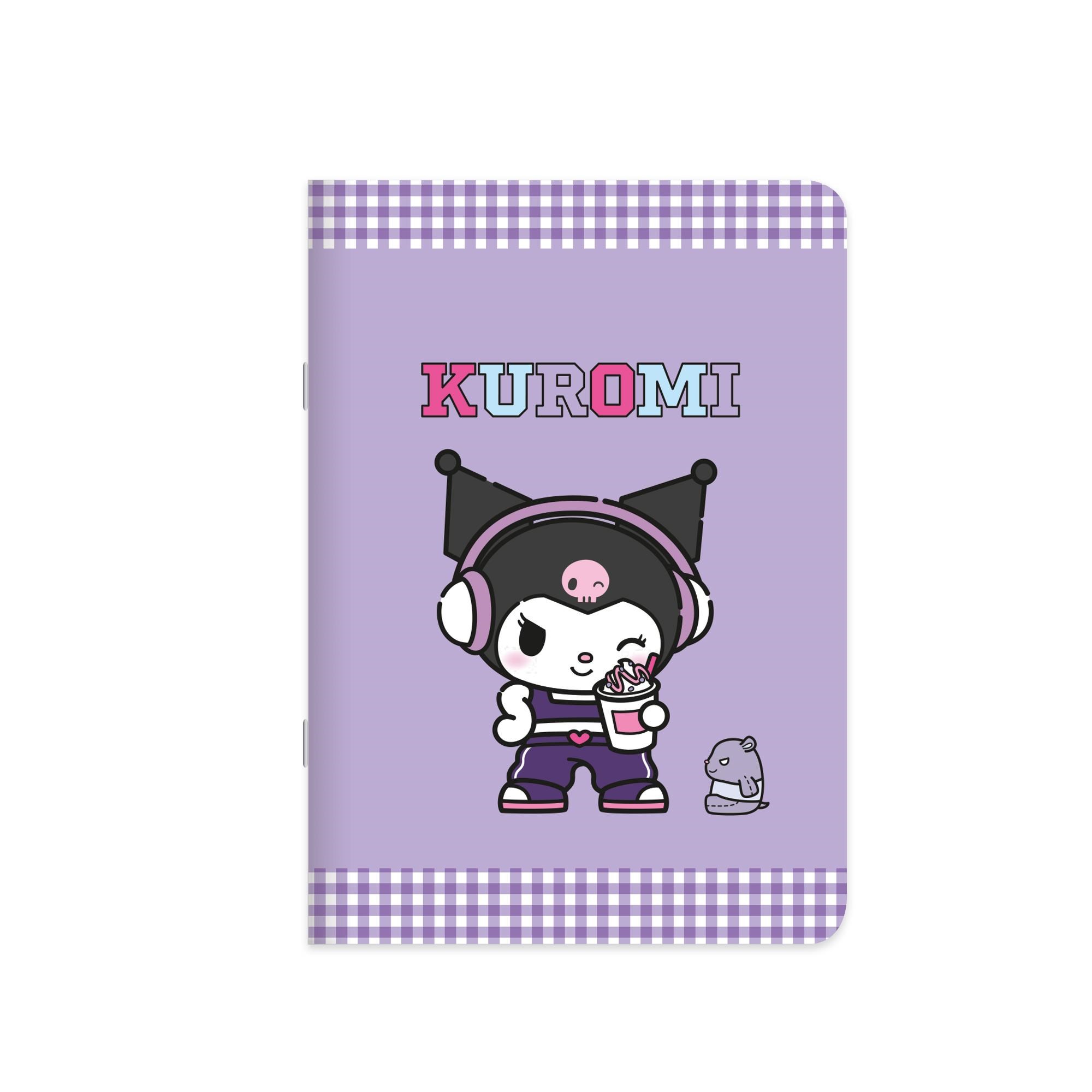 Kuromi 18,5x26 Tel Dikişli Karton Kapak Çizgili Defter - Lavanta