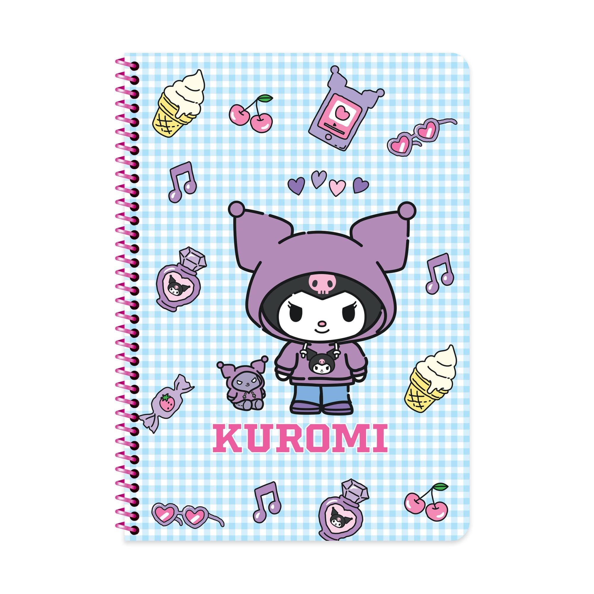 Kuromi A4 80 Yp Çizgili Spr.Karton Kapak Defter - Mavi