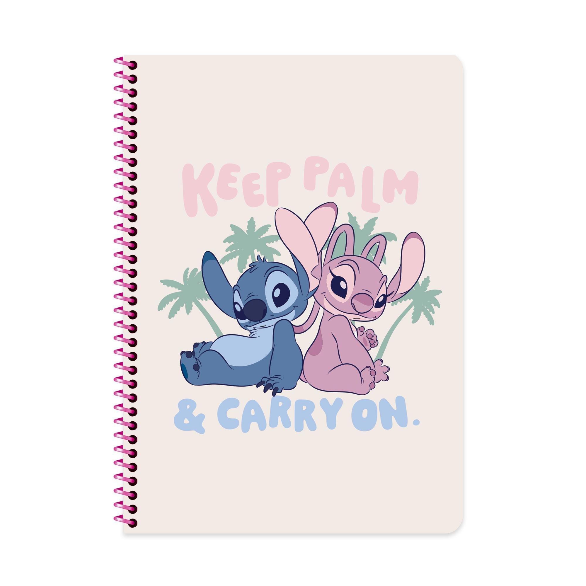 Lilo&Stitch A4 Çizgili Karton Kapak Defter - Keep Palm