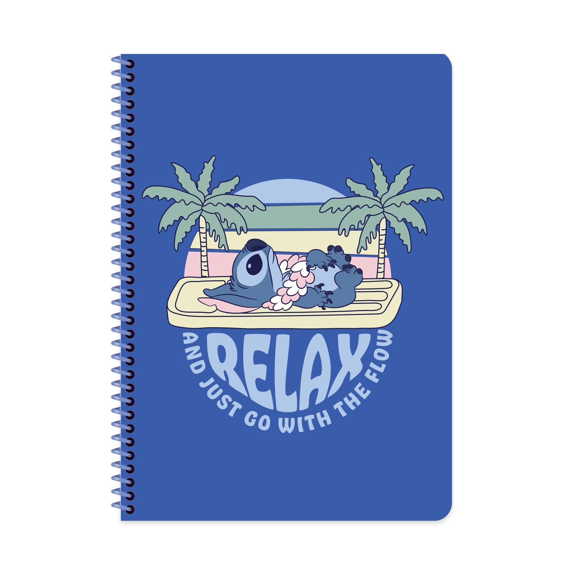 Lilo&Stitch A4 Çizgili Karton Kapak Defter - Relax