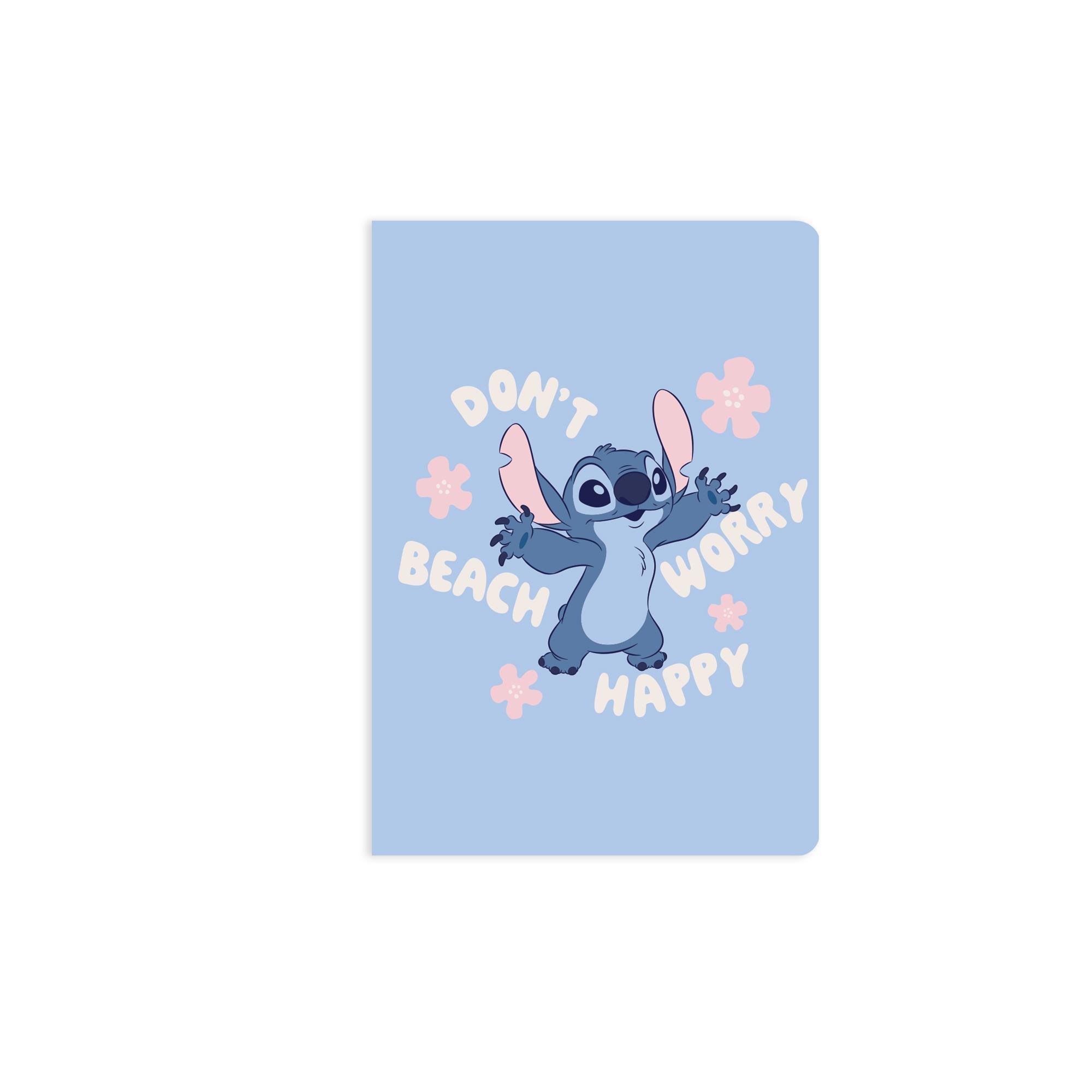 Lilo&Stitch A5 80 Yp. Çiz.Ciltli Sert Kapak Defter -Dont Worry Beach Happy