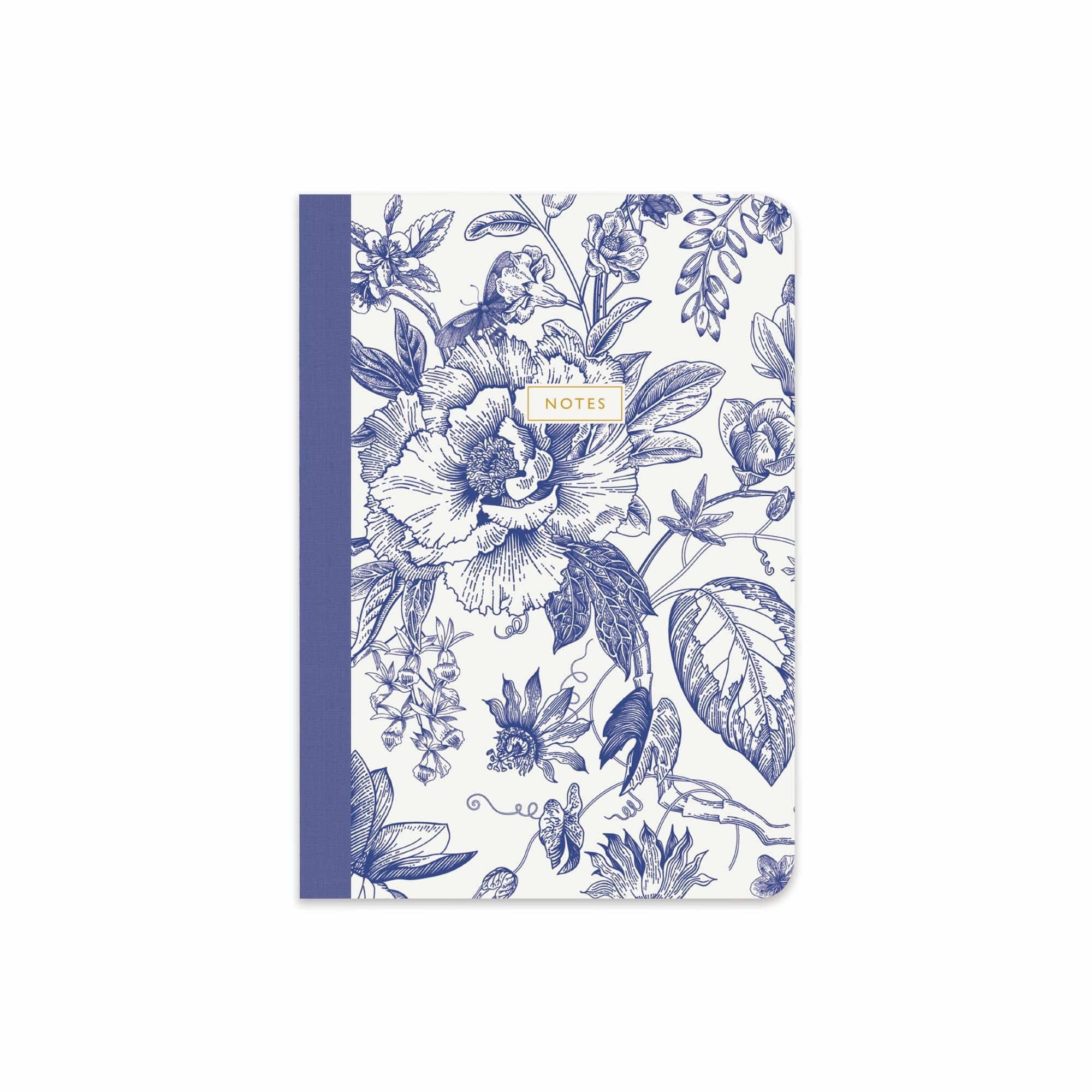 Limited Edition B5 Terzi Dikişli Karton Kapak 2'li Not Defteri - Blue Chinoiserie