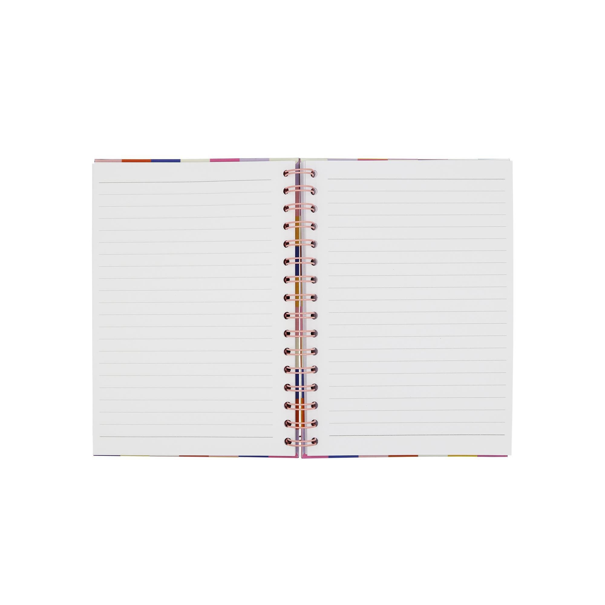 Limited Edition Spiralli Sert Kapak Not Defteri Renkli Dama