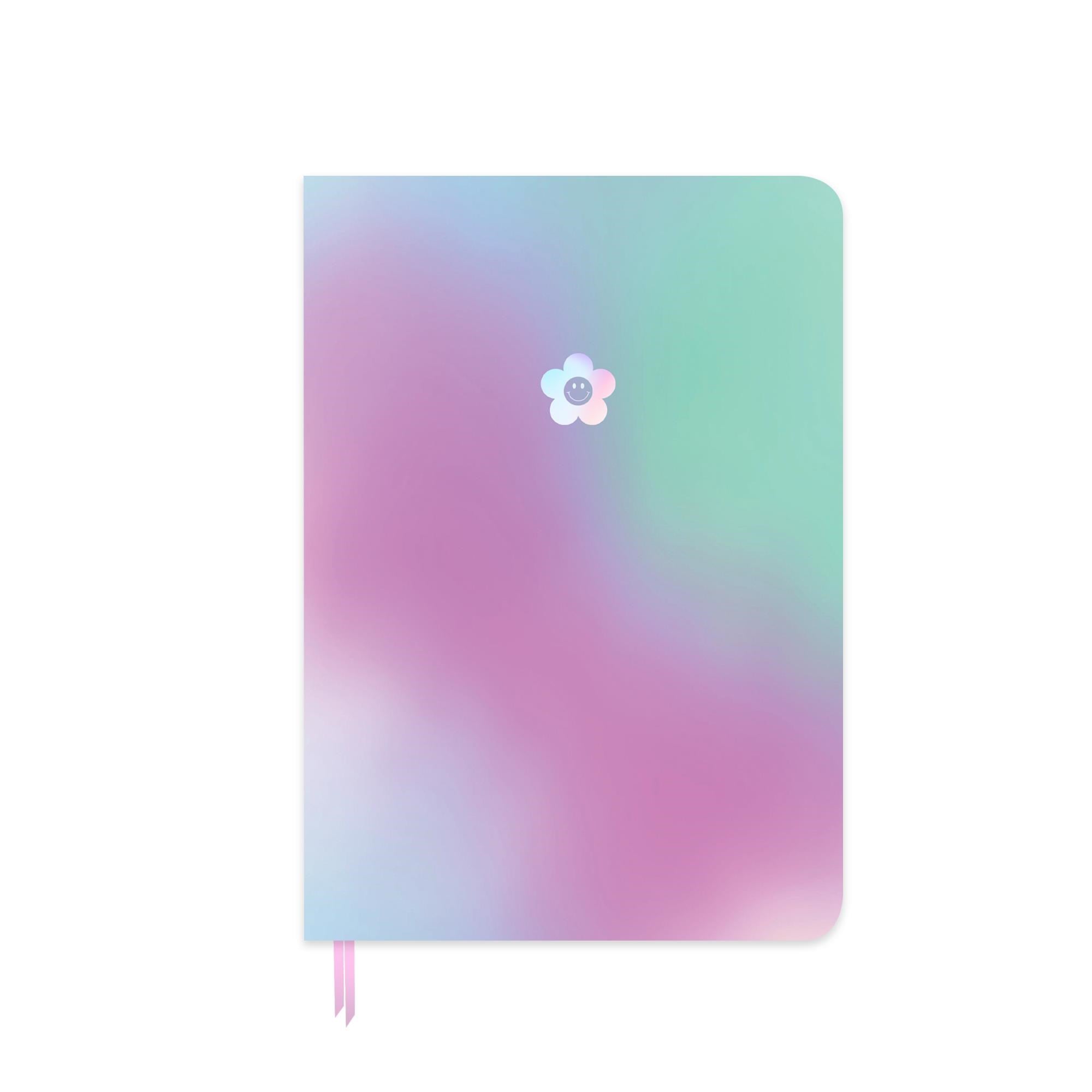 Limited Edition Yaldızlı Ciltli Defter Hologram Çiçek 19x25