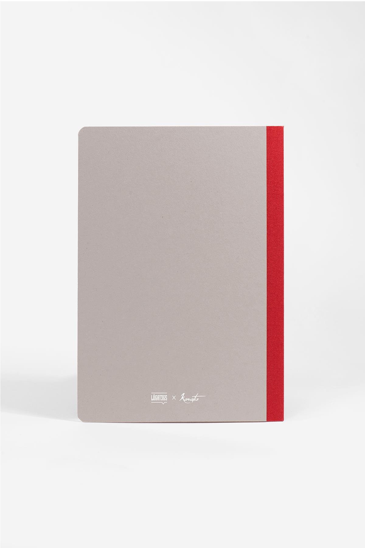 Lugat365 x Karatis 13*19 64 Yp.Çizgili Defter-Deli Güllabicisi