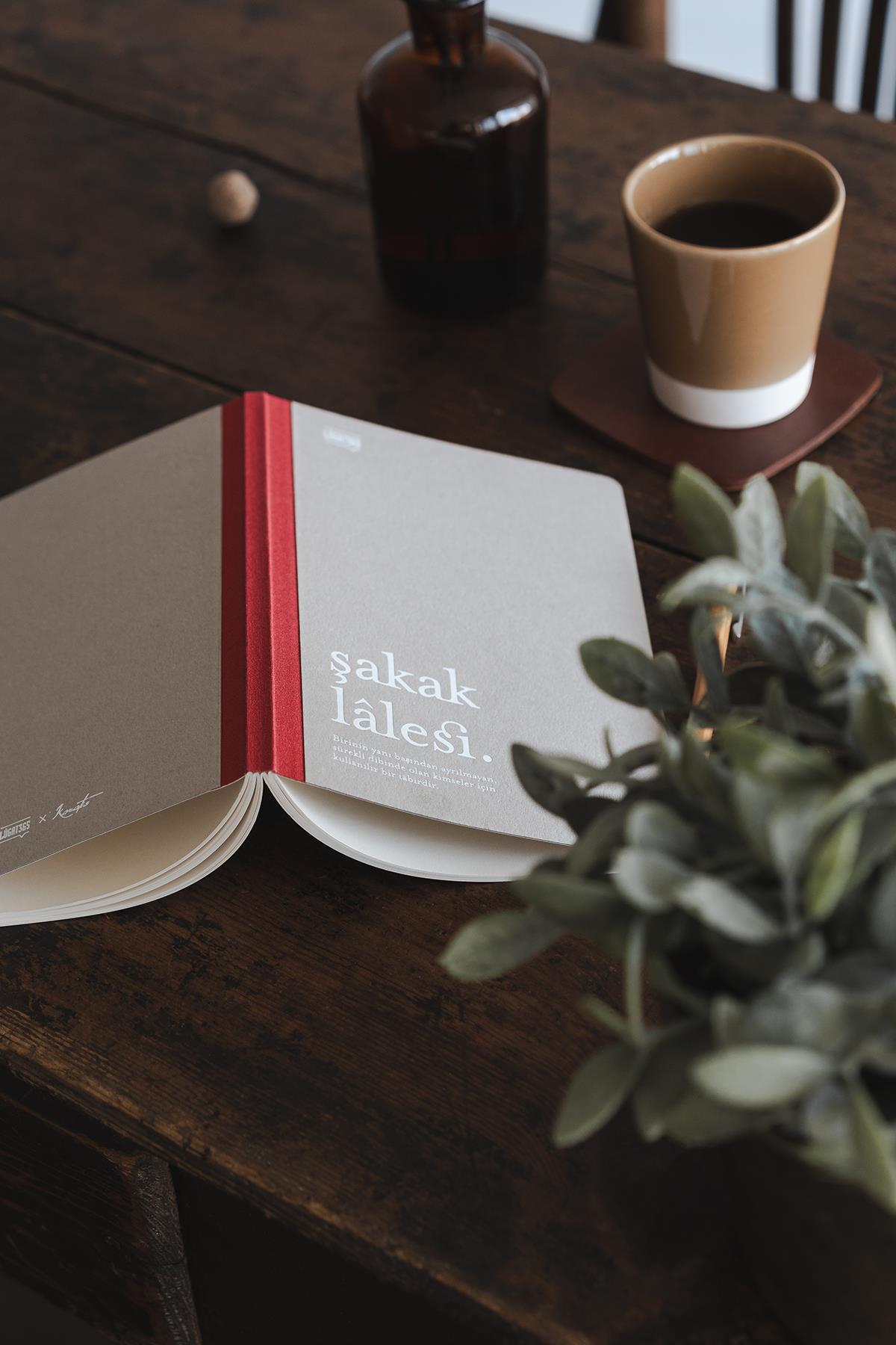 Lugat365 x Karatis 13*19 64 Yp.Çizgili Defter-Şakak Lalesi