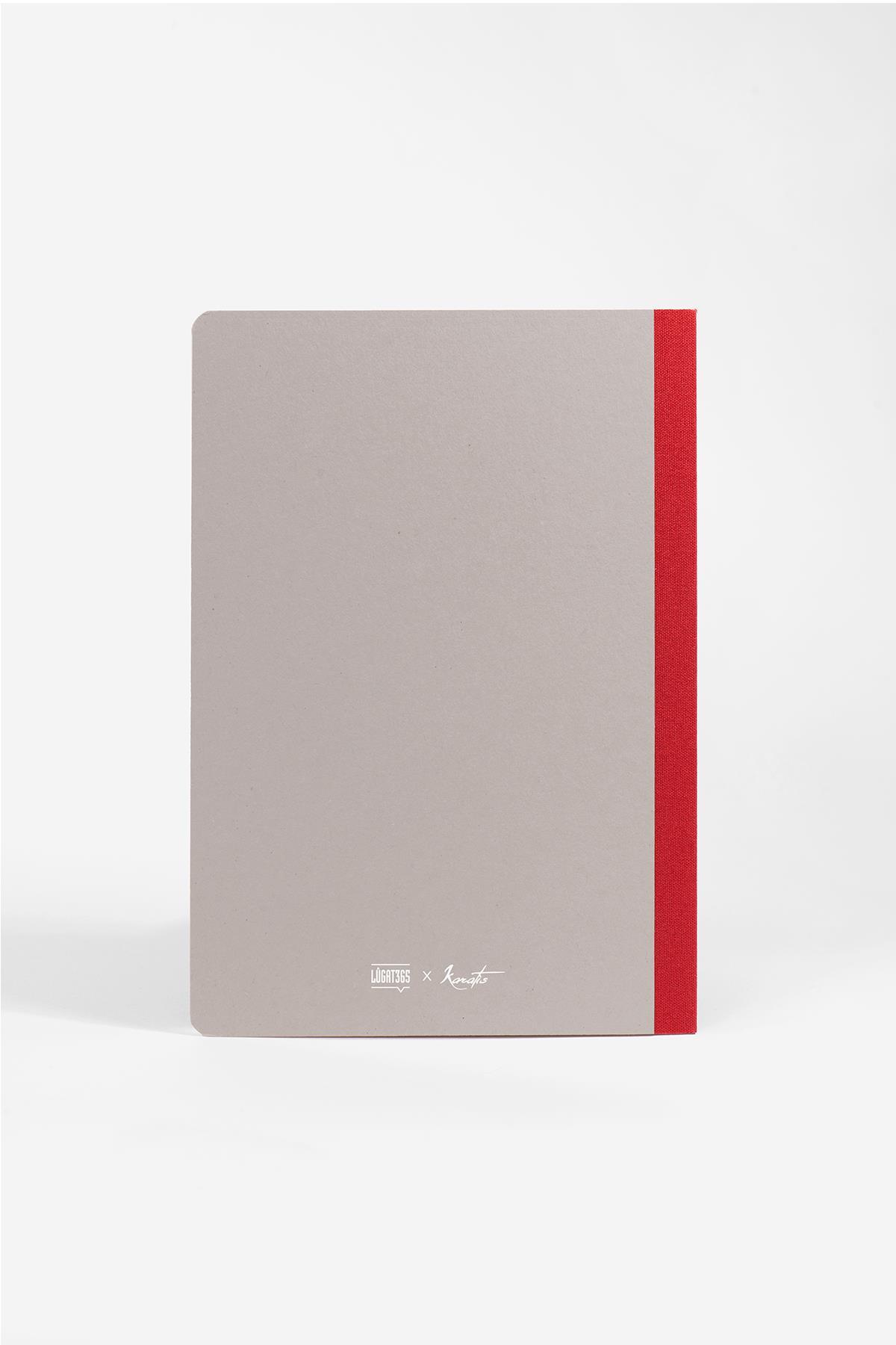 Lugat365 x Karatis 13*19 64 Yp.Çizgili Defter-Şakak Lalesi