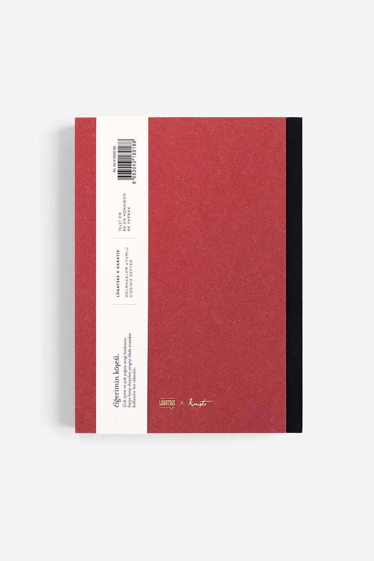 Lugat365 x Karatis 15*21 96 Yp.Düz Defter-Ciğerimin Köşesi