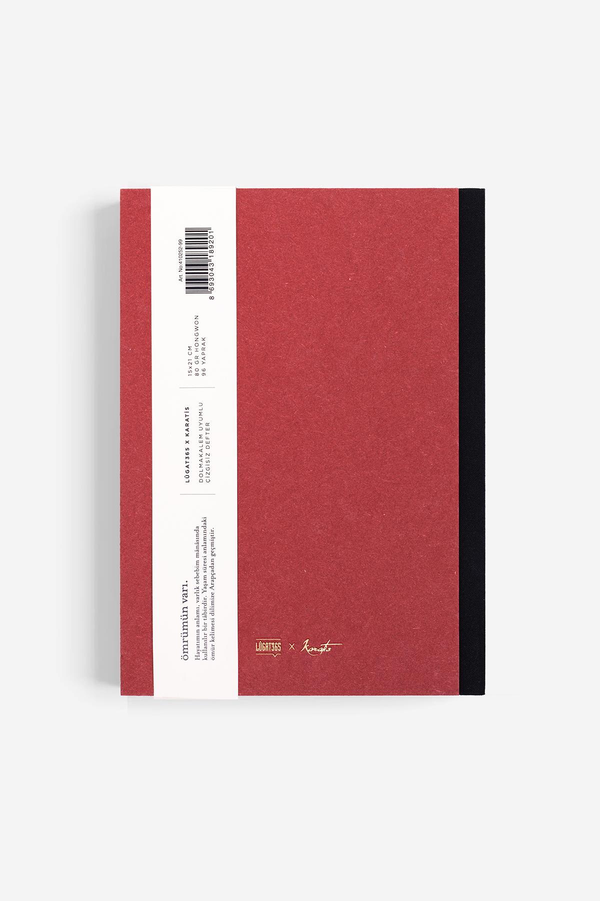 Lugat365 x Karatis 15*21 96 Yp.Düz Defter-Ömrümün Varı