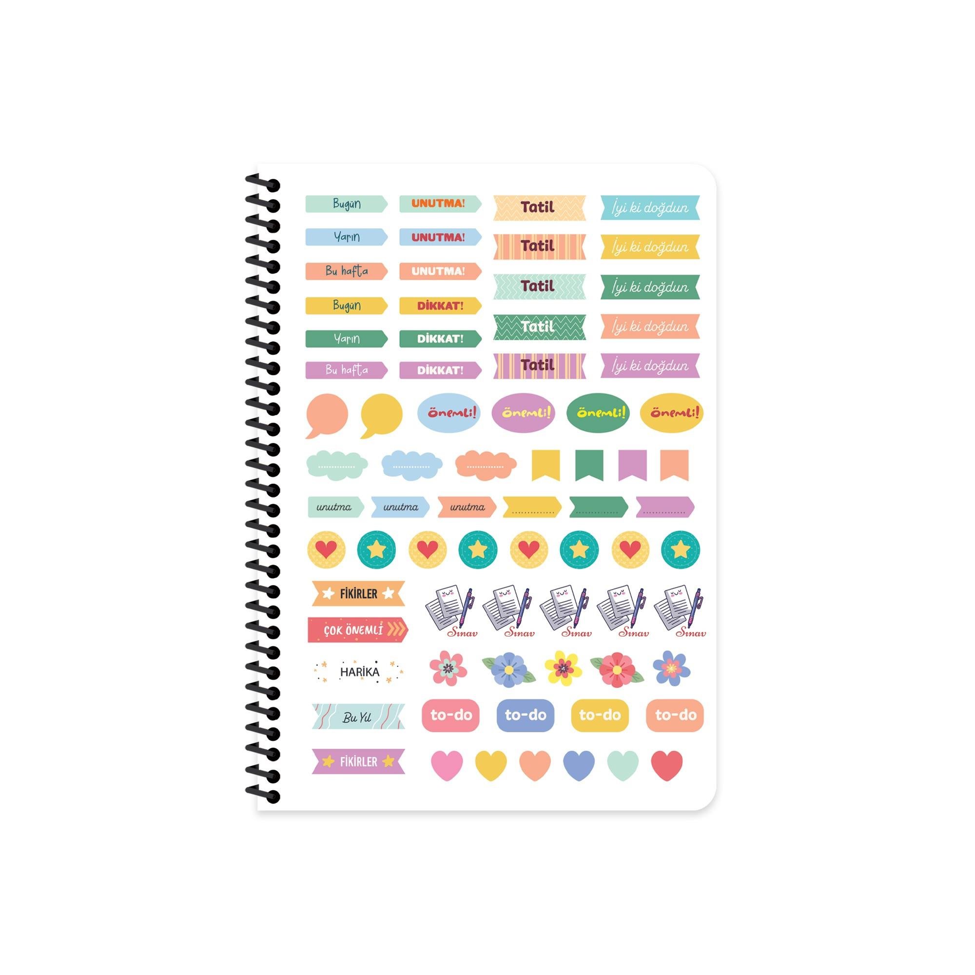 Masaüstü Planlayıcı Sert Kapak Süresiz Ajanda 13,5 x 21 cm - Sarı