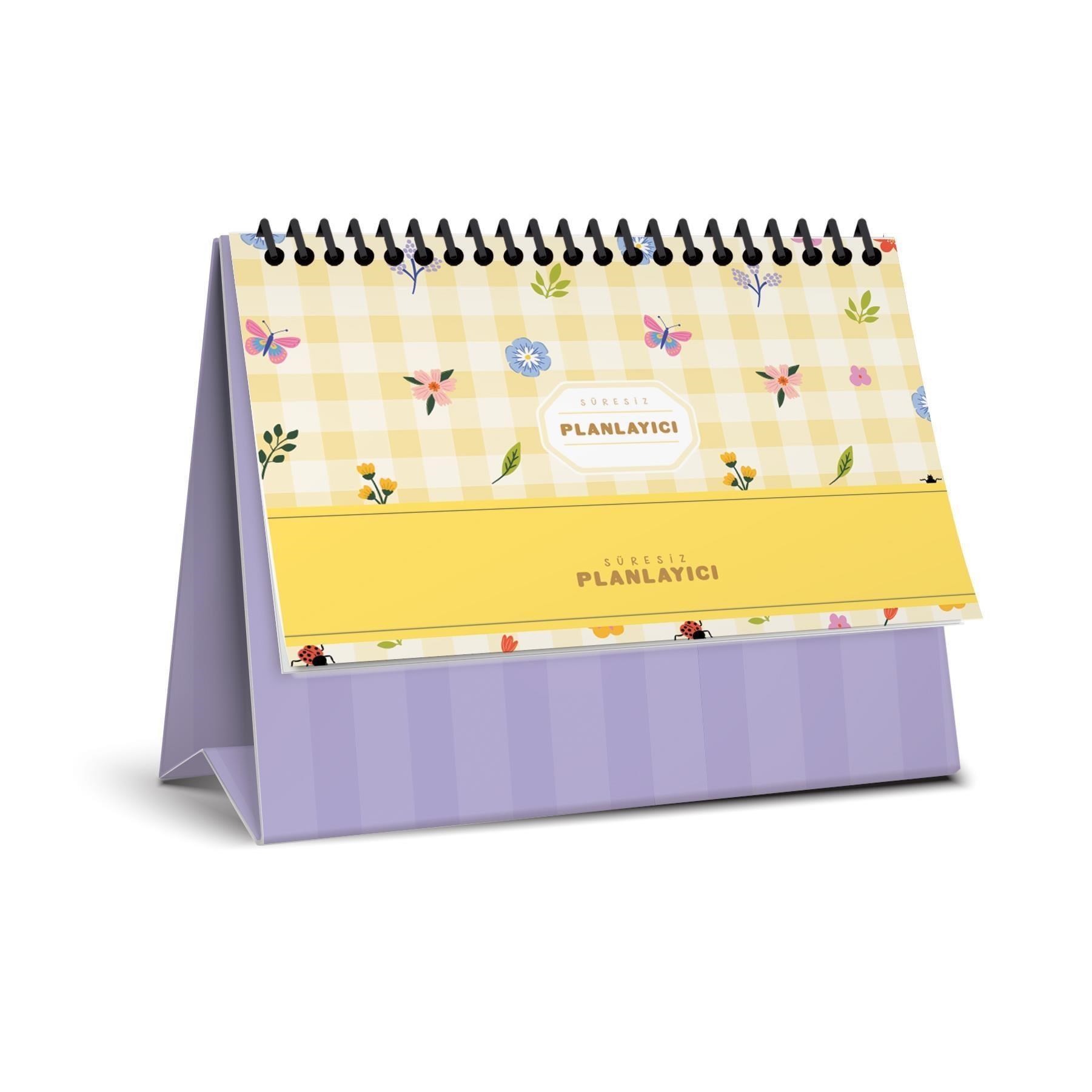 Masaüstü Planlayıcı Sert Kapak Süresiz Ajanda 13,5 x 21 cm - Sarı