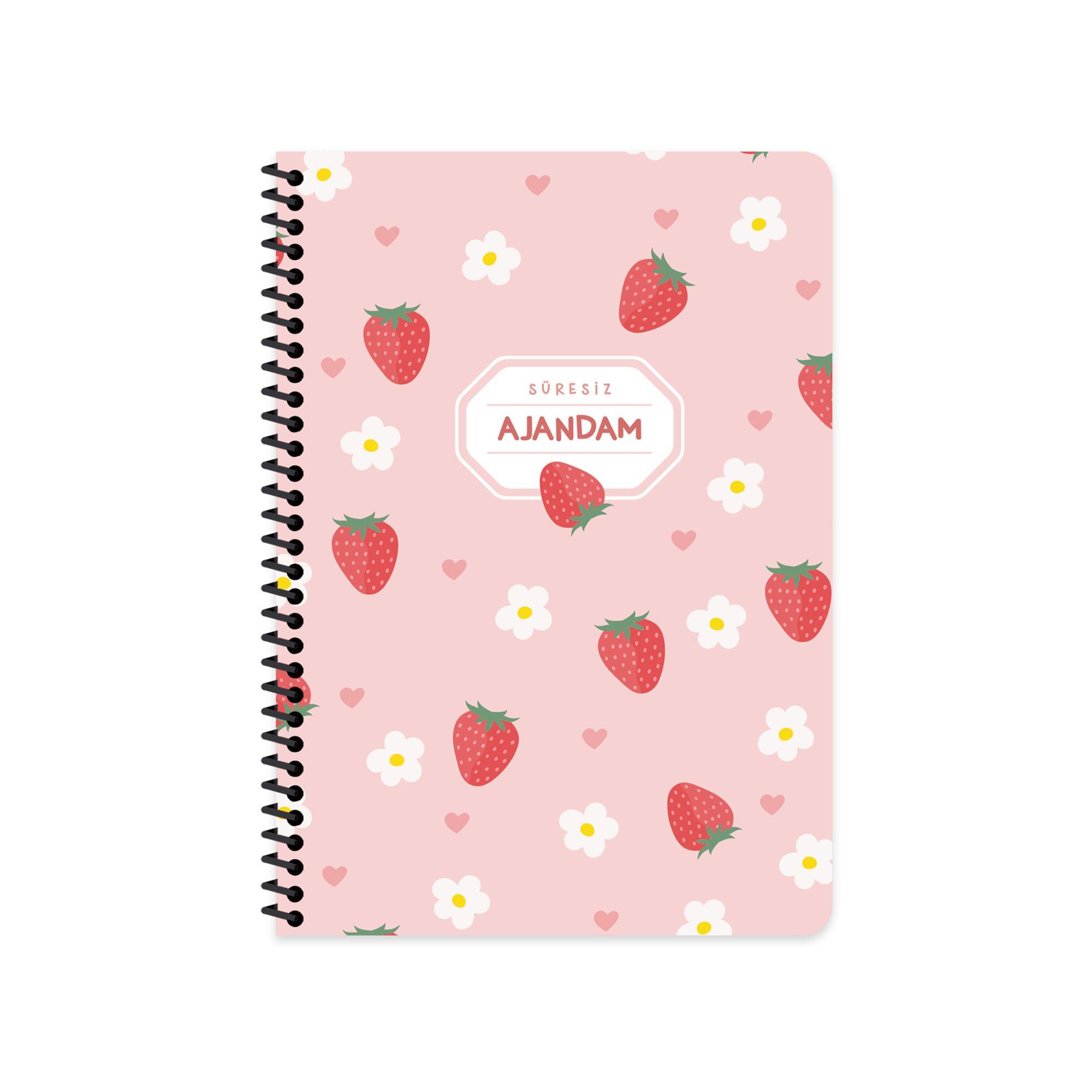 Masaüstü Planlayıcı Sert Kapak Süresiz Ajanda 13,5 x 21 cm - Pembe